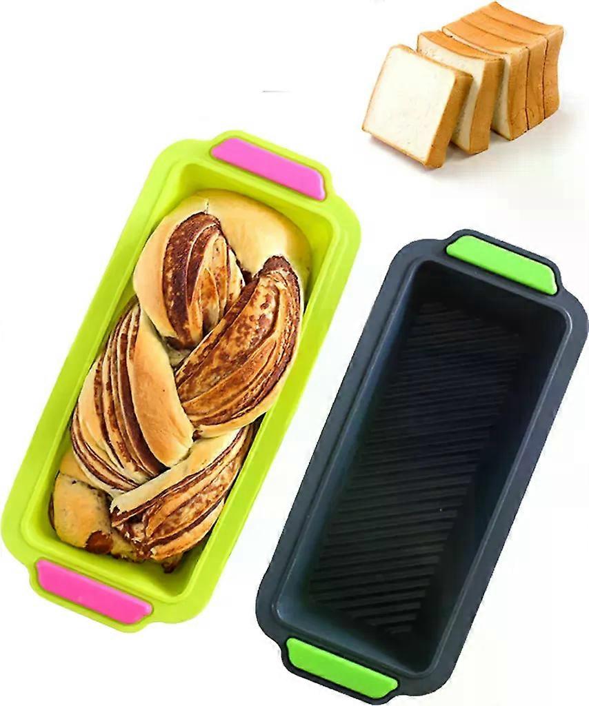 Set of 2 bread baking pans for 500g bread  flexible loaf pan with non-stick effect, environmentally friendly baking pan made of silicone