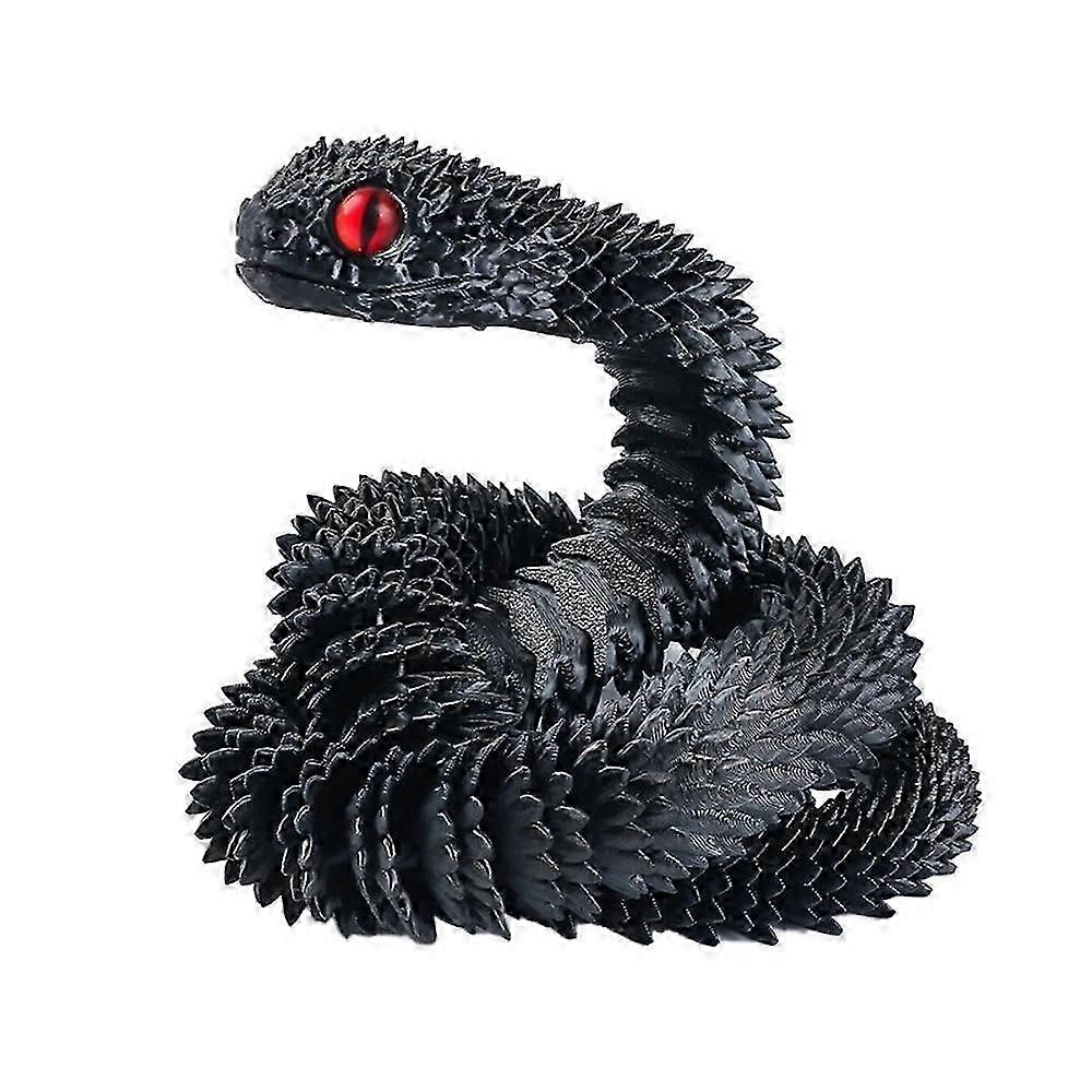 30/45/60cm 3D Printed Snake Toy Multicolor Animal Simulation Model Christmas