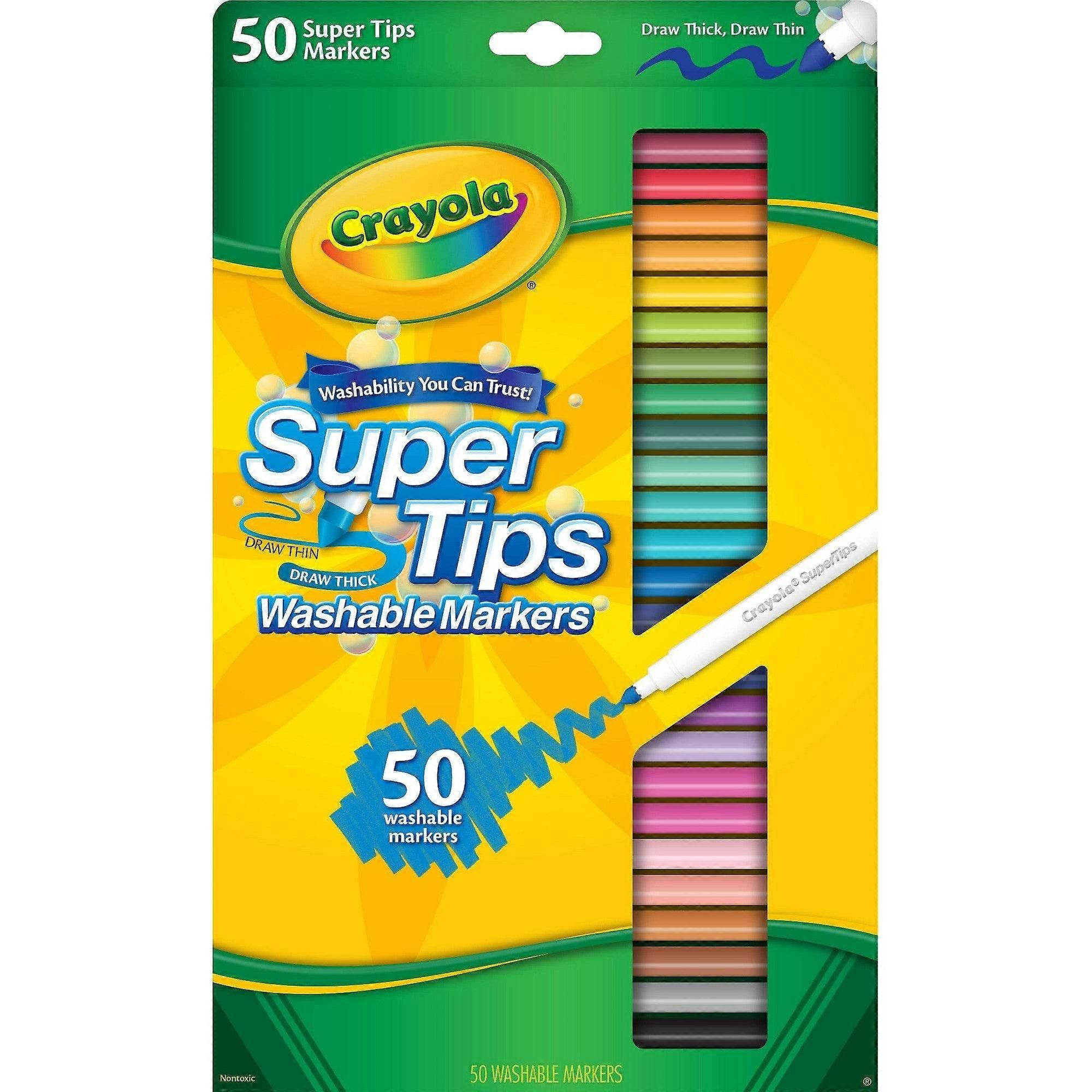 Crayola Super Tips Afwasbare Markers, 50 stuks