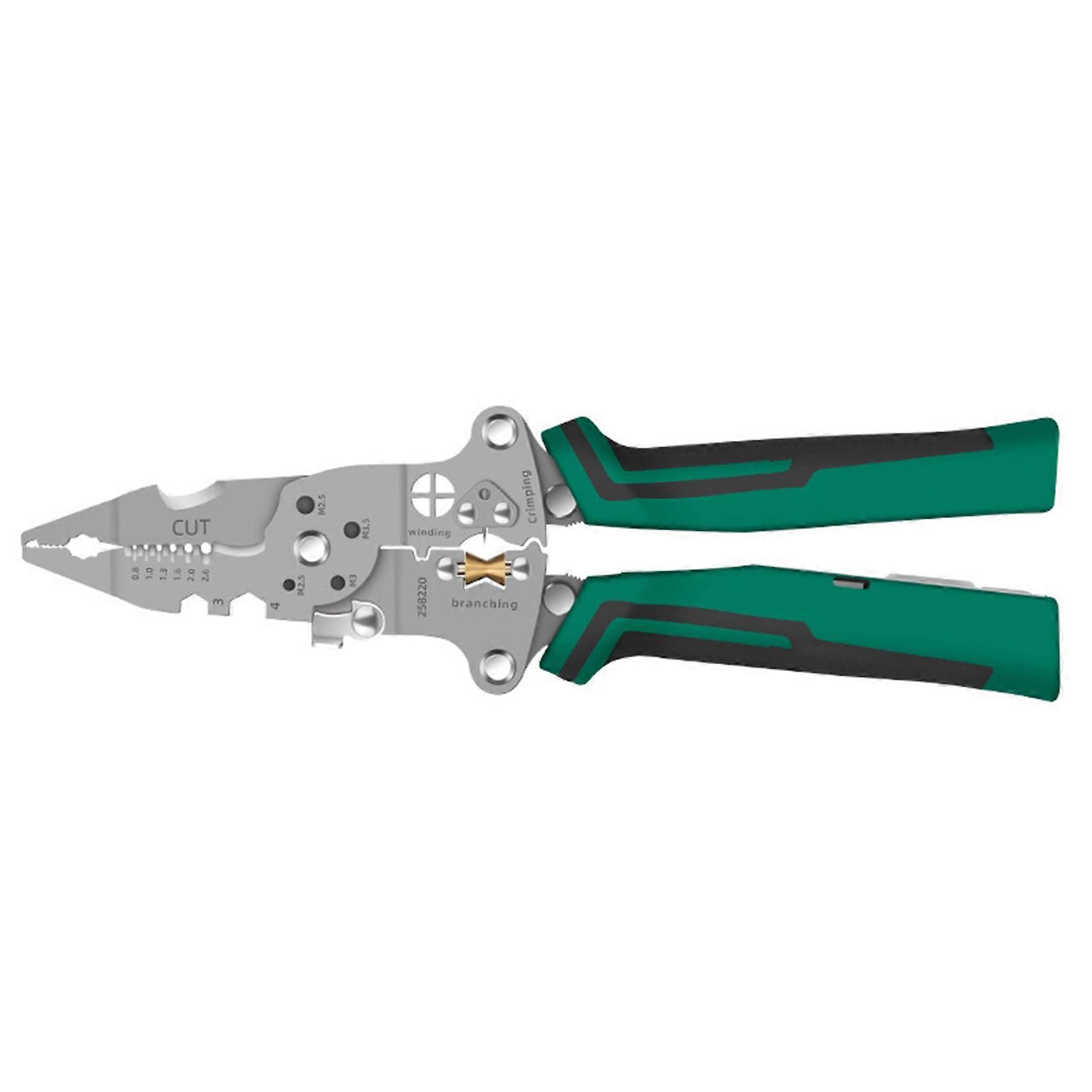 Electric Stripping Pliers Cutter Tool Efficient Wire Cutting & Stripping for Home Maintenance Smooth Function Switching Multicolor