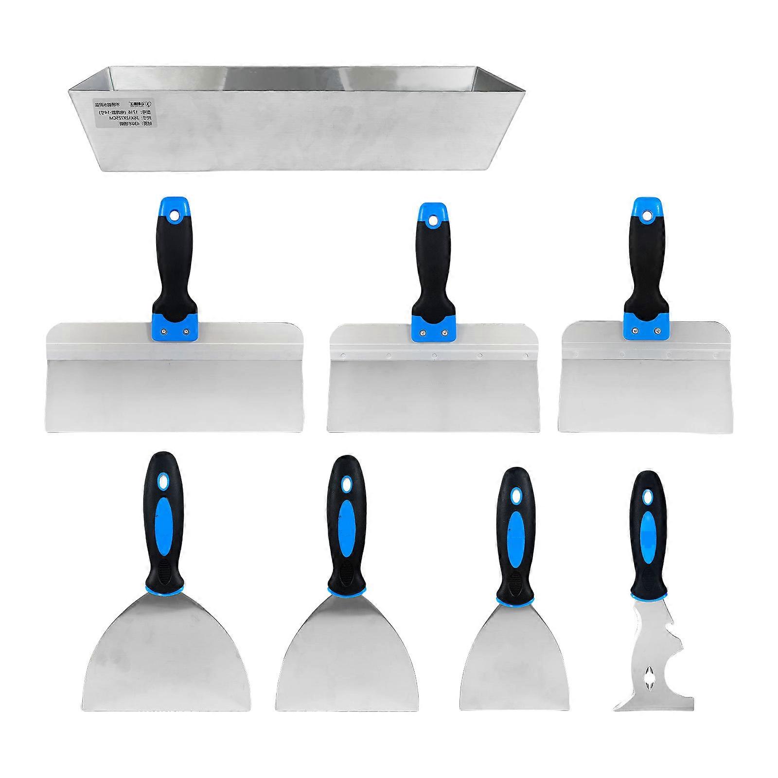 Stainless Steel Putty Scraper Multifunction Drywall Scraper Tool Paint Scraper Taping Scraper Finishing Hole Patching Multicolor