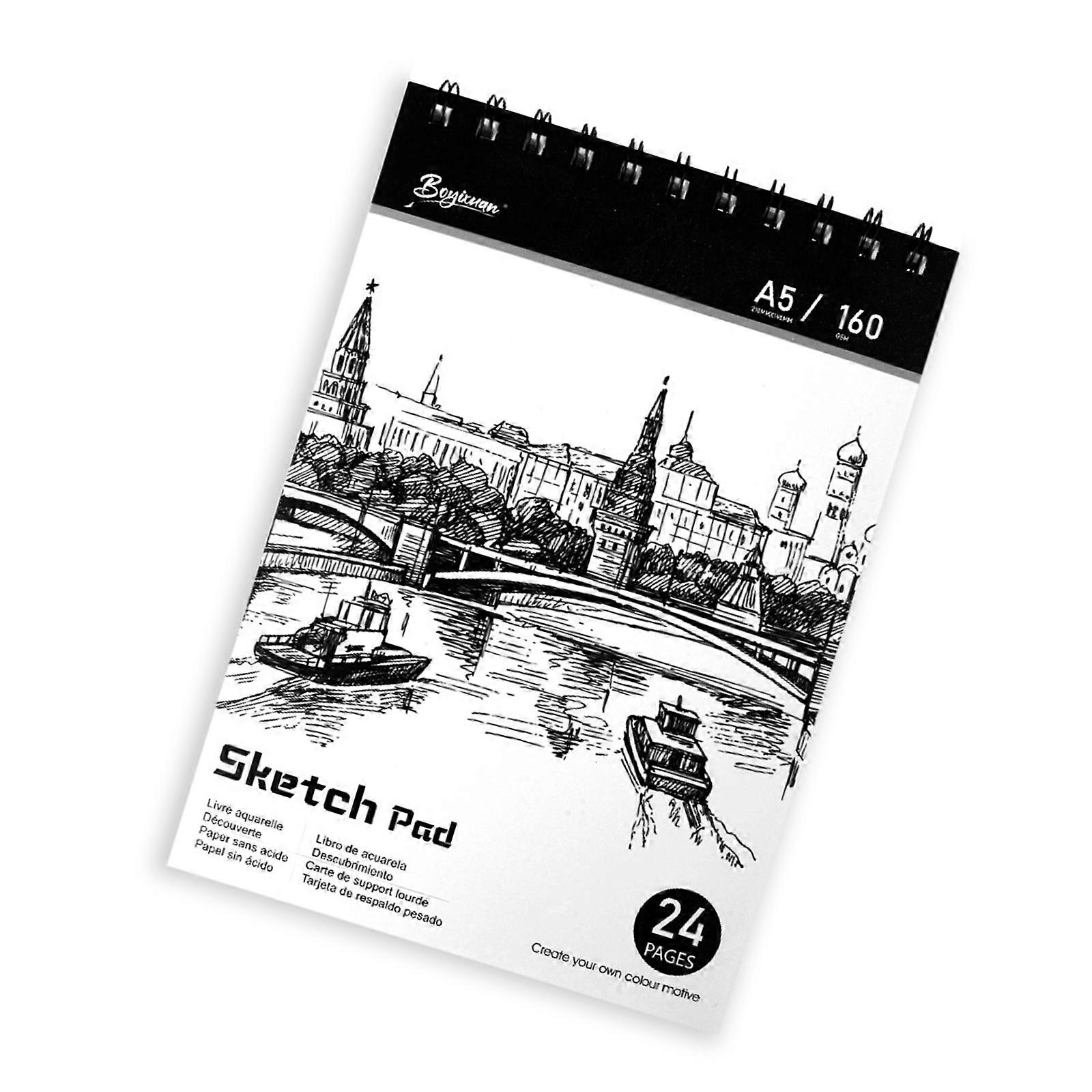 Thickened Sketchbook 24 Pages Twin Wire Binding Sketching Book Drawing Notebook For Artist Student Outdoor Sketching  A5 sketch book