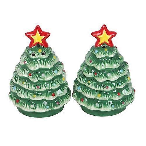 Something Different Nostalgic Christmas Tree Salt and Pepper Shakers Set