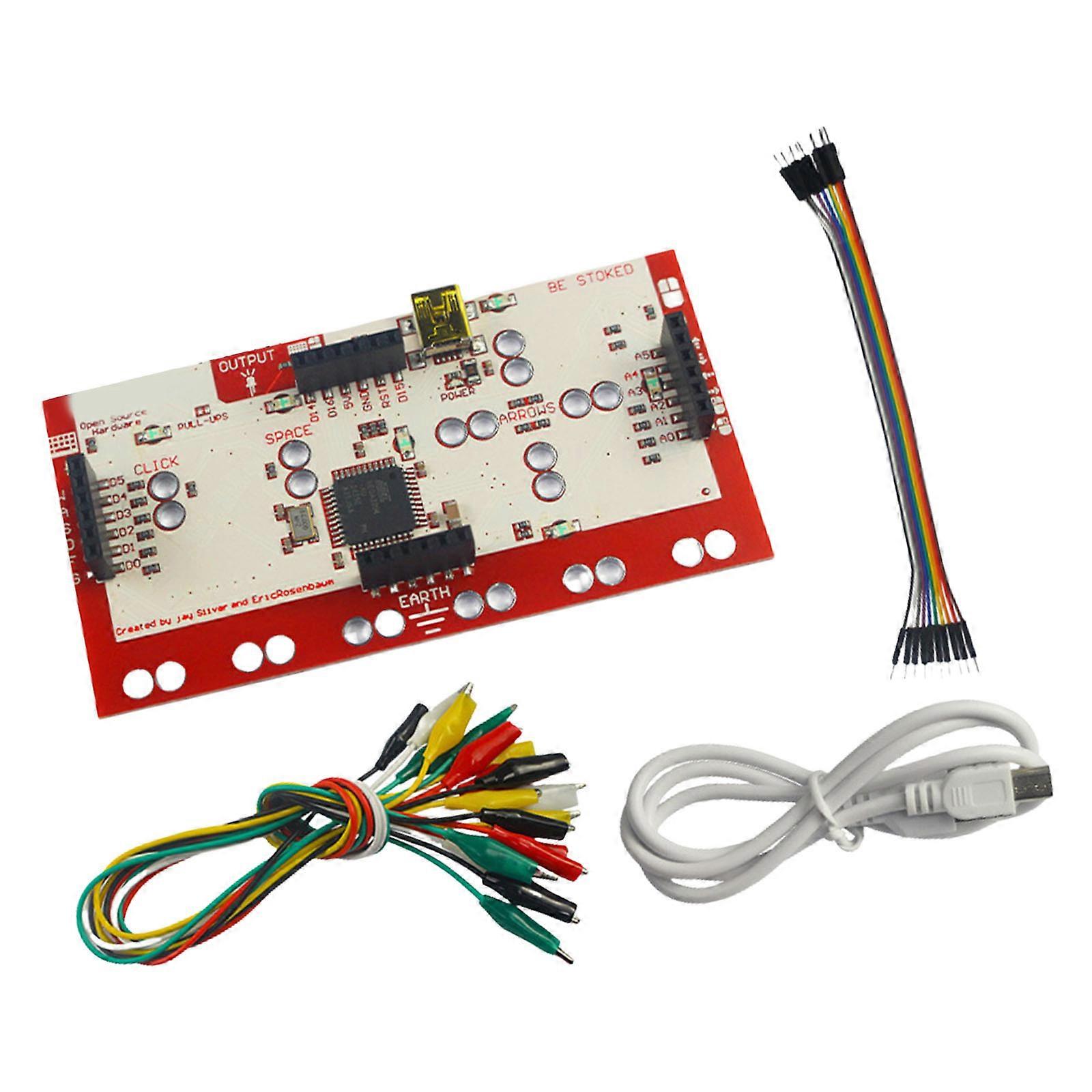 MAKEY Stable Connection Main Board Includes Alligators Clip And USB Cable For Prototyping Multicolor