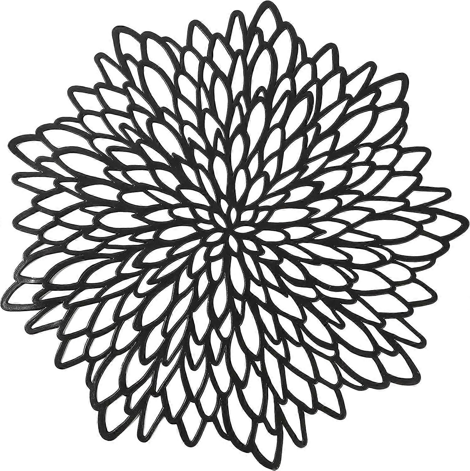 LINLIN Round Placemats, 6 Pack Metallic Placemats Set Metallic Place Mat Coaster Resistant Table Mats for Dining