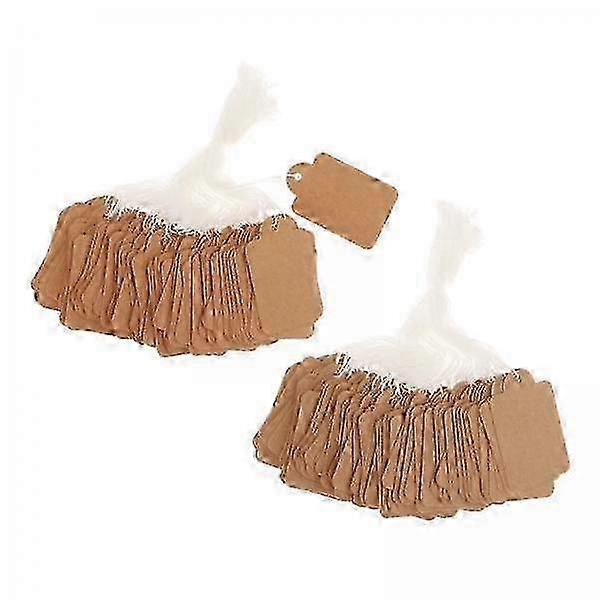 m 2x Pack of 100 Price Tags, Price Tags with Attached Cord, Writable Labels for