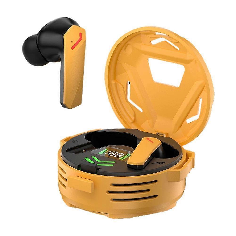 New J63 Wireless Gaming Headphones Low Latency Bluetooth Noise Reduction 8H Battery For Cool Gaming Black Yellow Silver