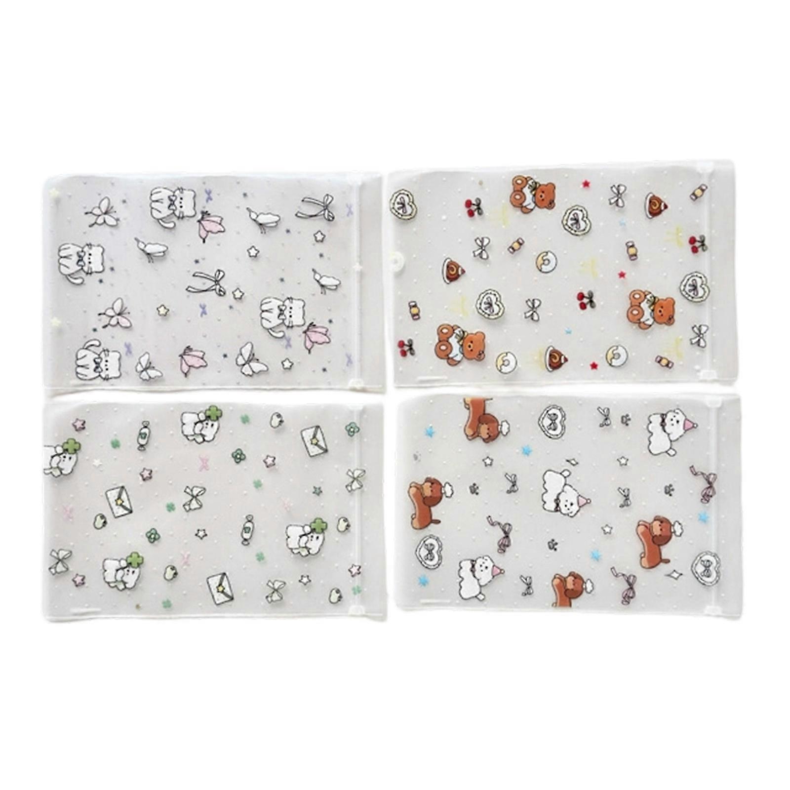 100 Efficient Plastic Snacks Bags With Cartoon Patterns Leakproof Design For School Lunch Storage Multicolor