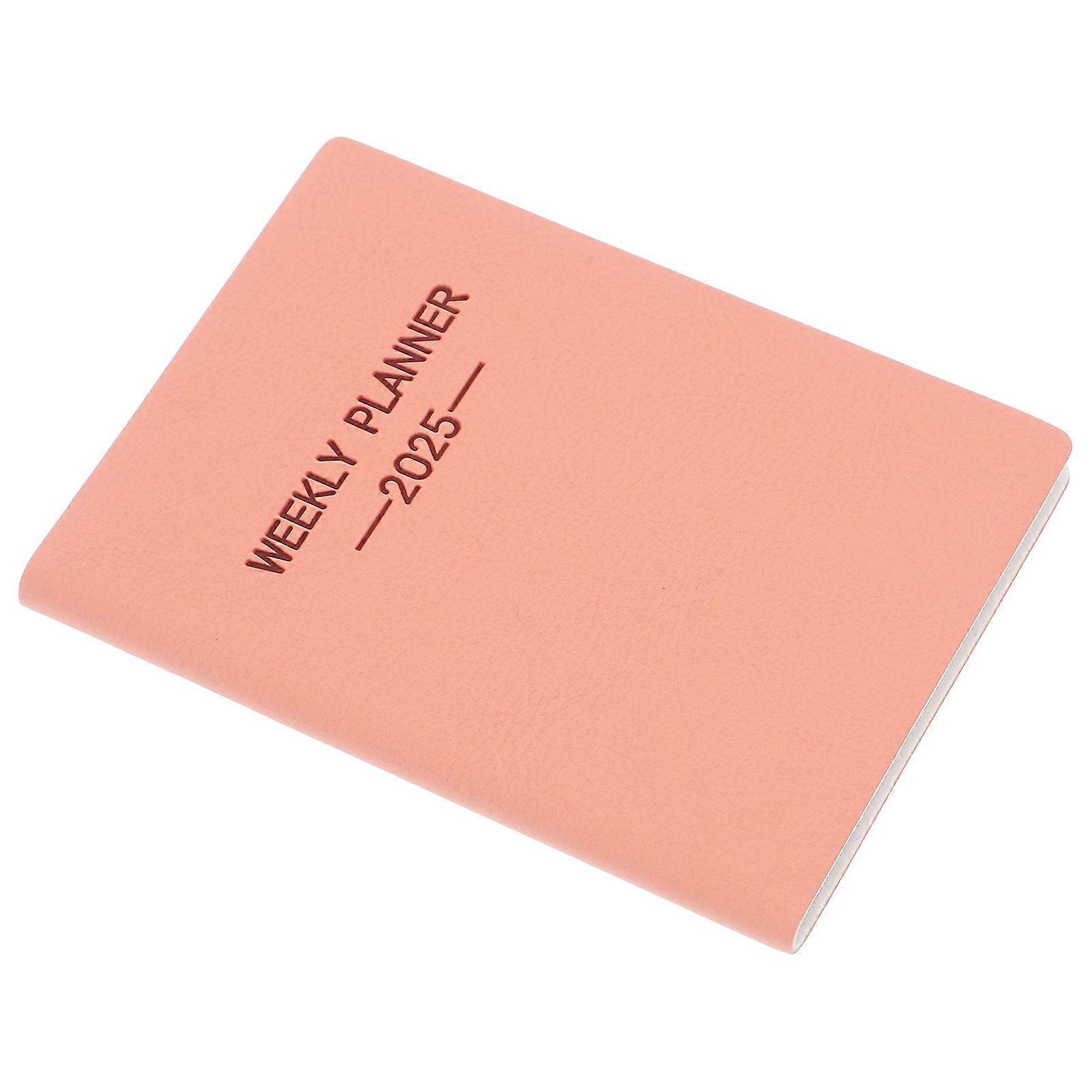 Pocket Calendars Mini Pocket Weekly Planner Ideal For Office Use Pink Binding 1Pcs