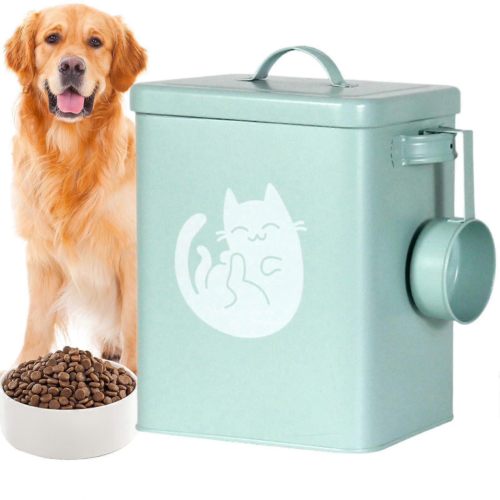 Dog Food Container Sealed Storage Bin 7.09 X 5.91 X 9.06 In 6 L MoistureResistant Dispenser With Scoop For Small Pets