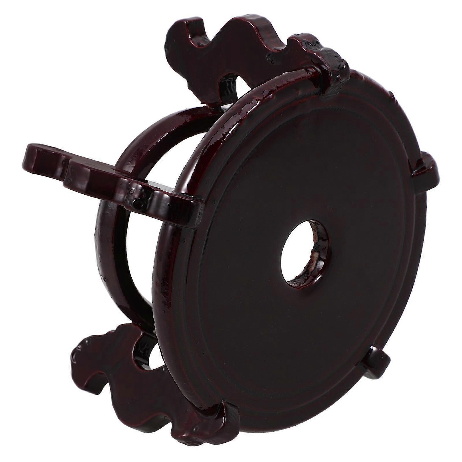 Black Wooden Plant Stand for Storage Rustic Flower Pot Support Single Unit