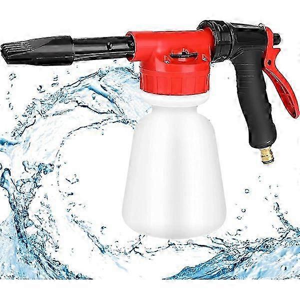 Adjustable Car Cleaning Lance with 1L Snow Foam Spray Gun & Container