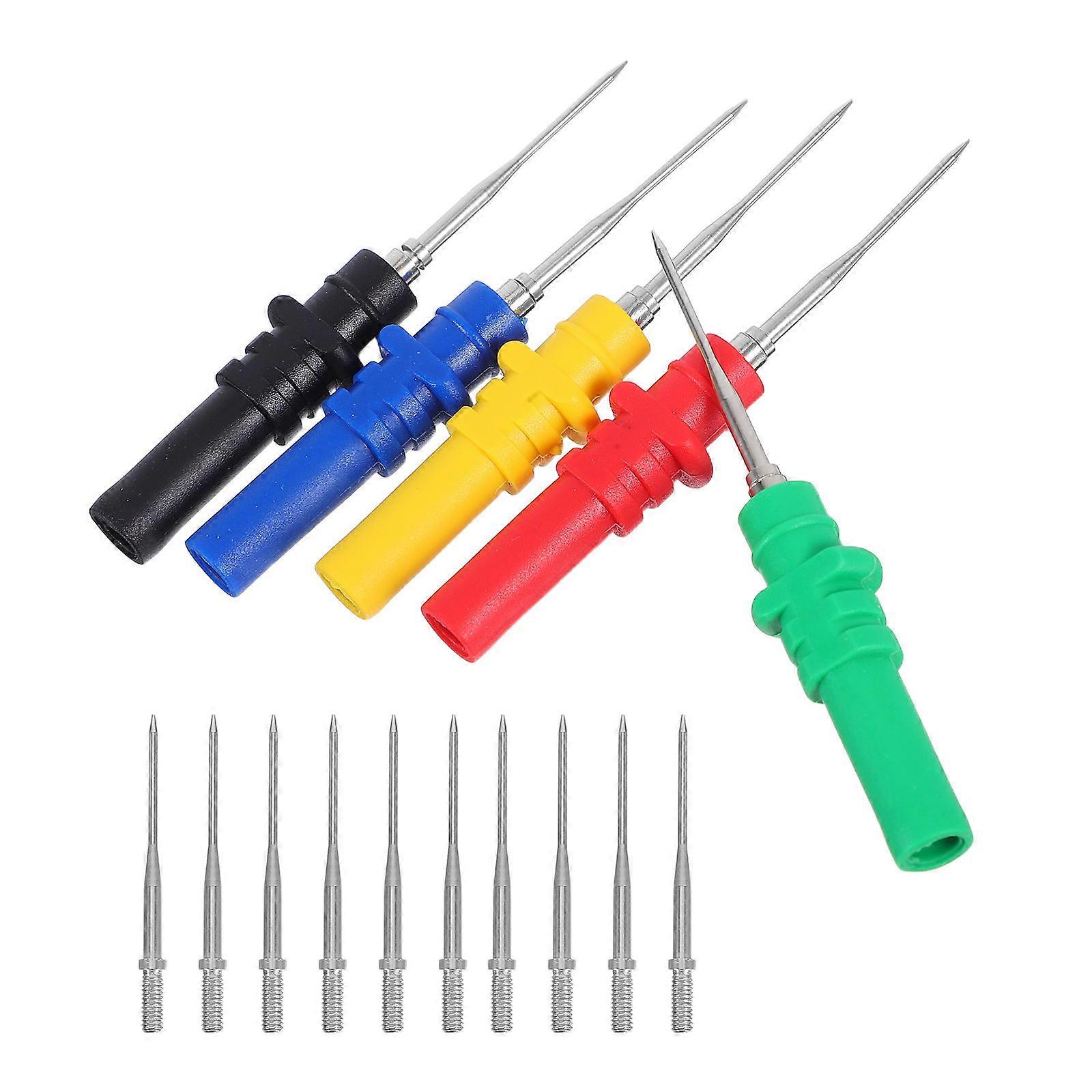 Universal Meter Leads Noninvasive Testing Diy Home Projects Assorted Color 15Pcs