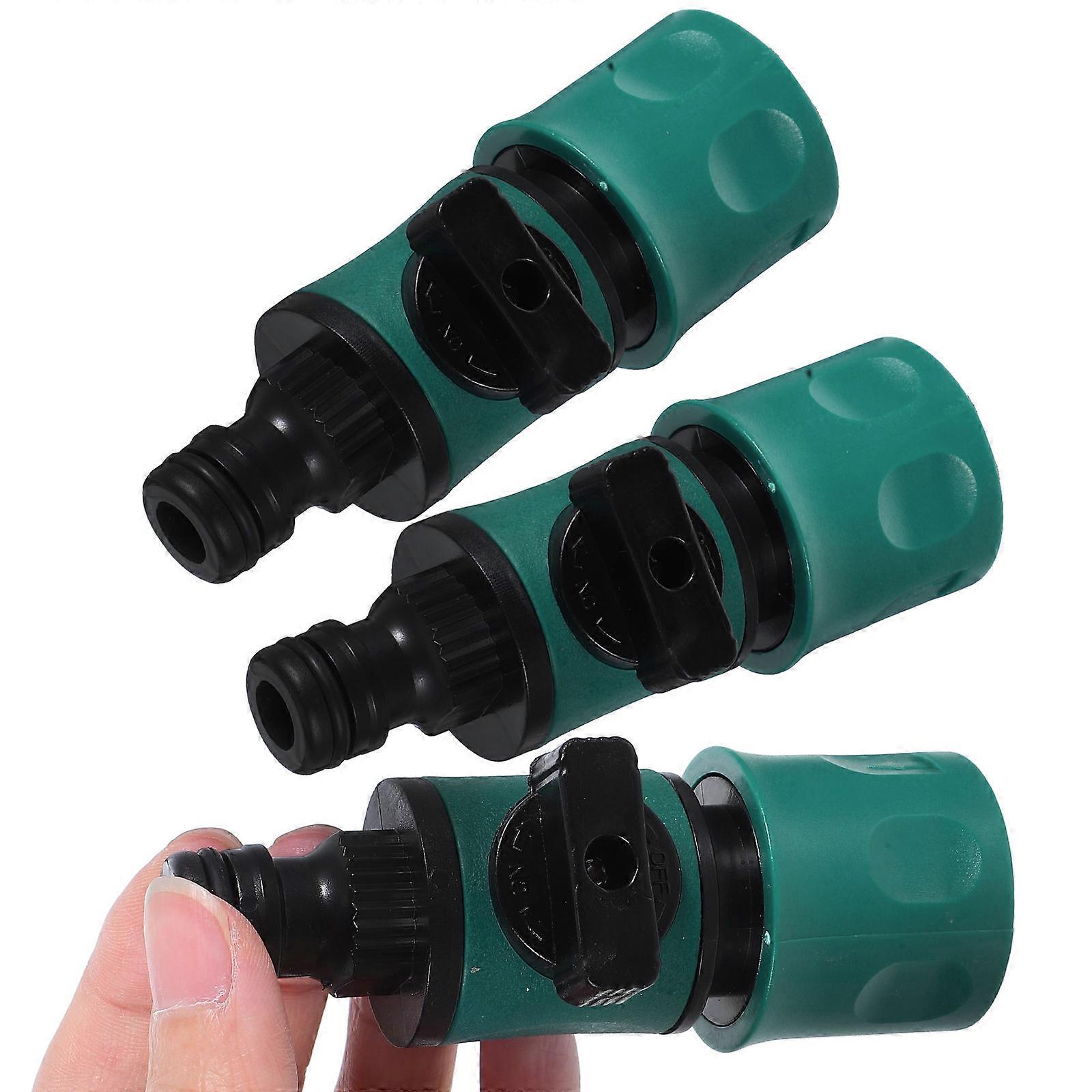 Garden Products Stop Valve Adapter For Home Use Internal Thread Structure Plastic Material 3Pcs