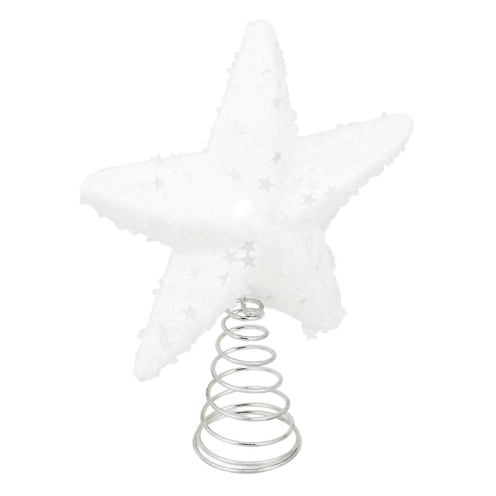 Christmas Tree Topper Star for Decor Glitter Surface Foam and Iron