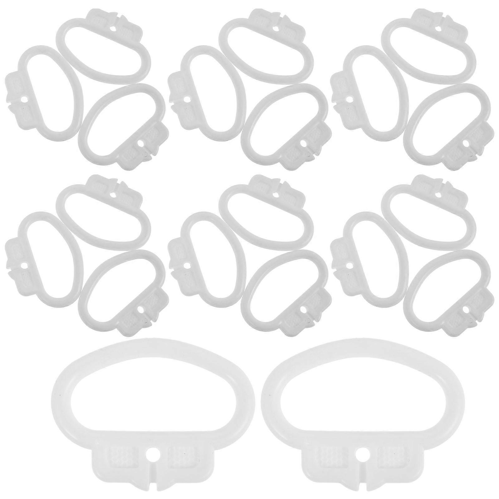 Pull String Music Box Pull Ring Handle for Curtain 20Pcs Easy Install White PP