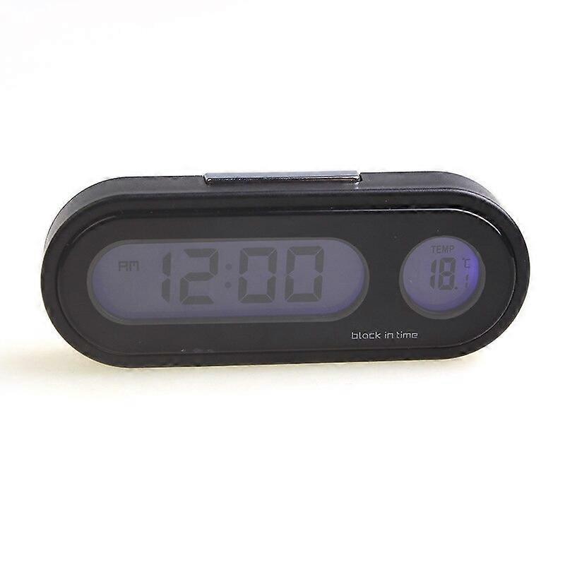 Mini Electronic Car Clock Time Watch Auto Dashboard Clocks Luminous Thermometer LCD Backlight Digital Display Car Accessories