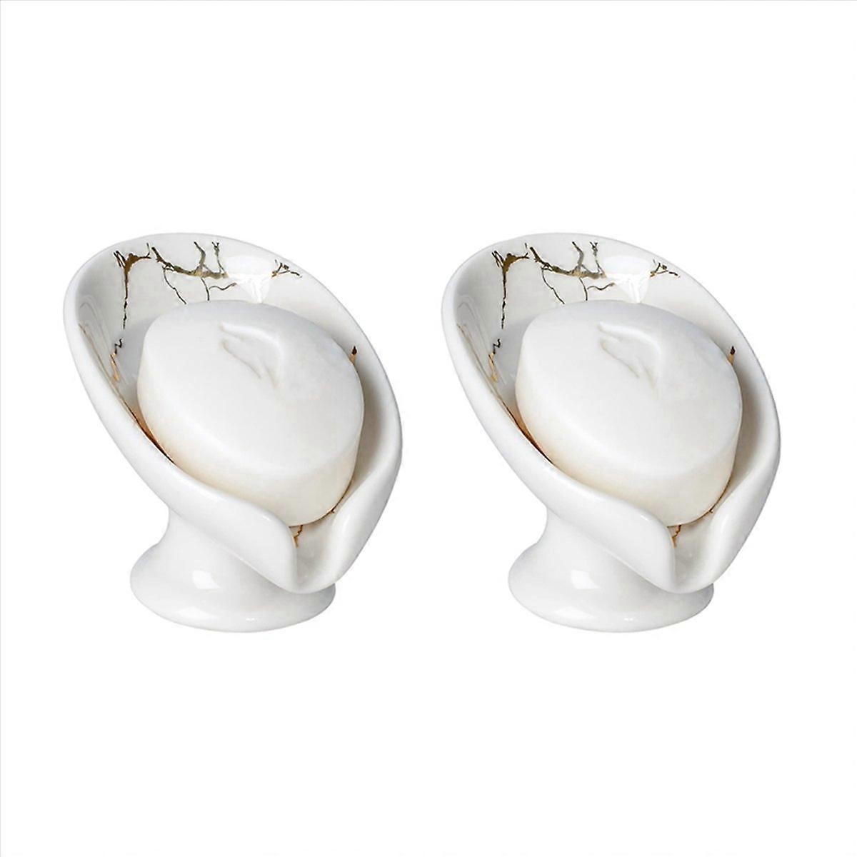 Soap Dish, Ceramic Soap Holder,White