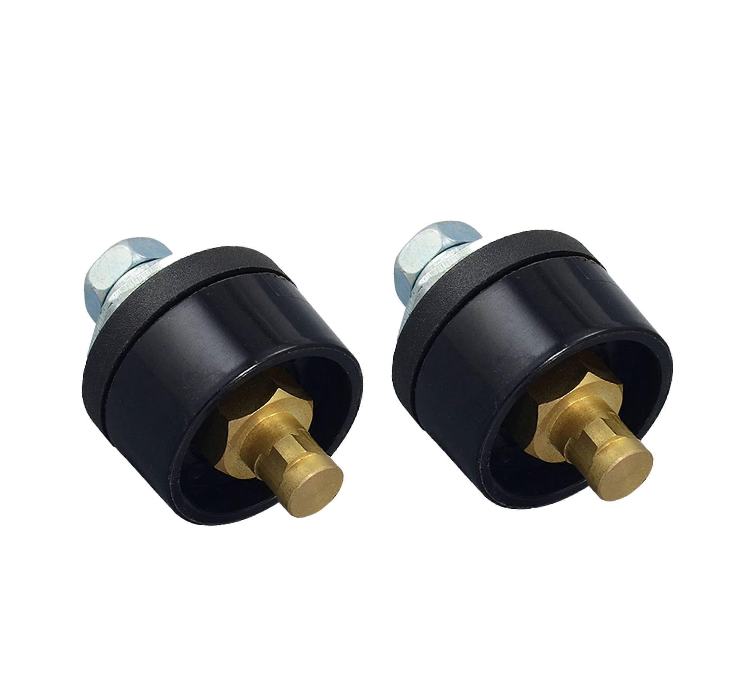 DKJ1025 200A Welding Cable Connector Dinse Style Quick Fitting Panel Plug Pack of 2 Black