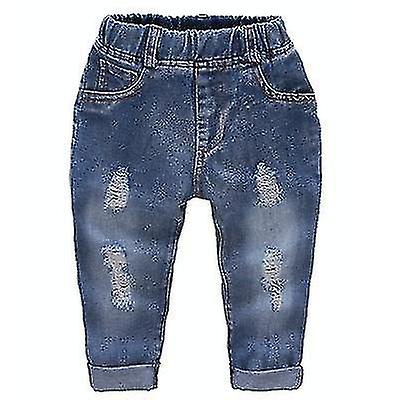 Cartoon Printed With Ripped Holes Jeans