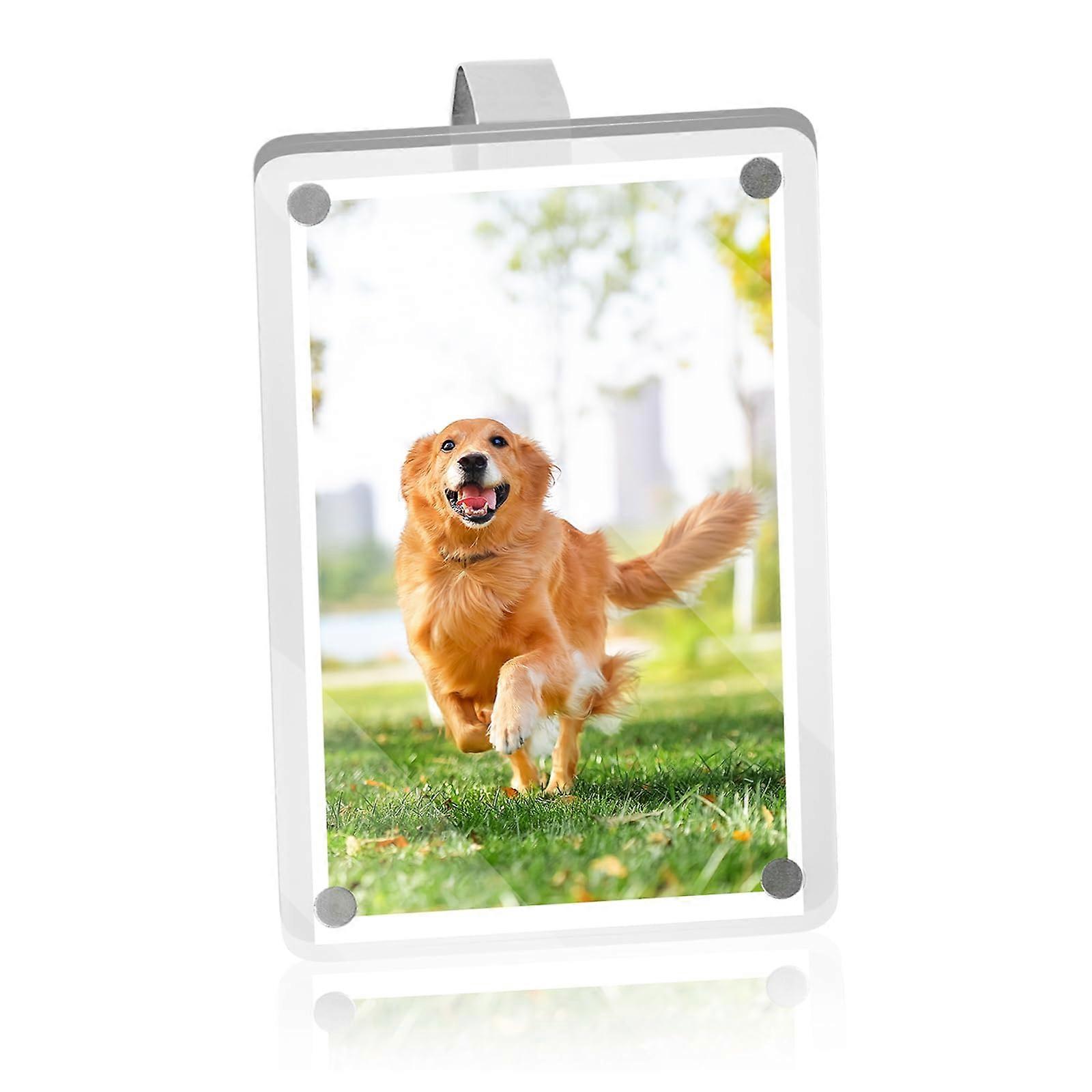 Acrylic Magnetic Car Visor Picture Frame with FadeResistant Display and Compact Visor Mount 3.54x2.35in