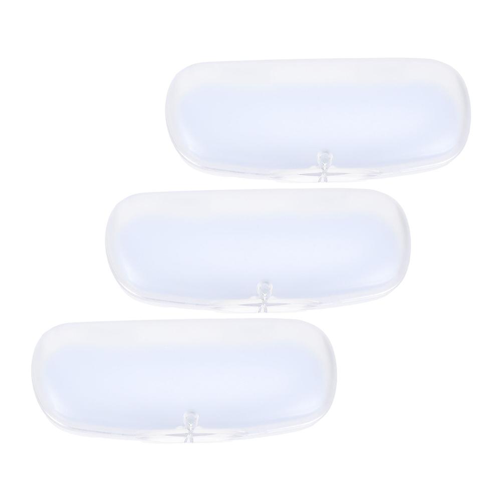 3 Pcs Simple Transparent Frosted Glasses Cases Practical Glasses Storage Boxes