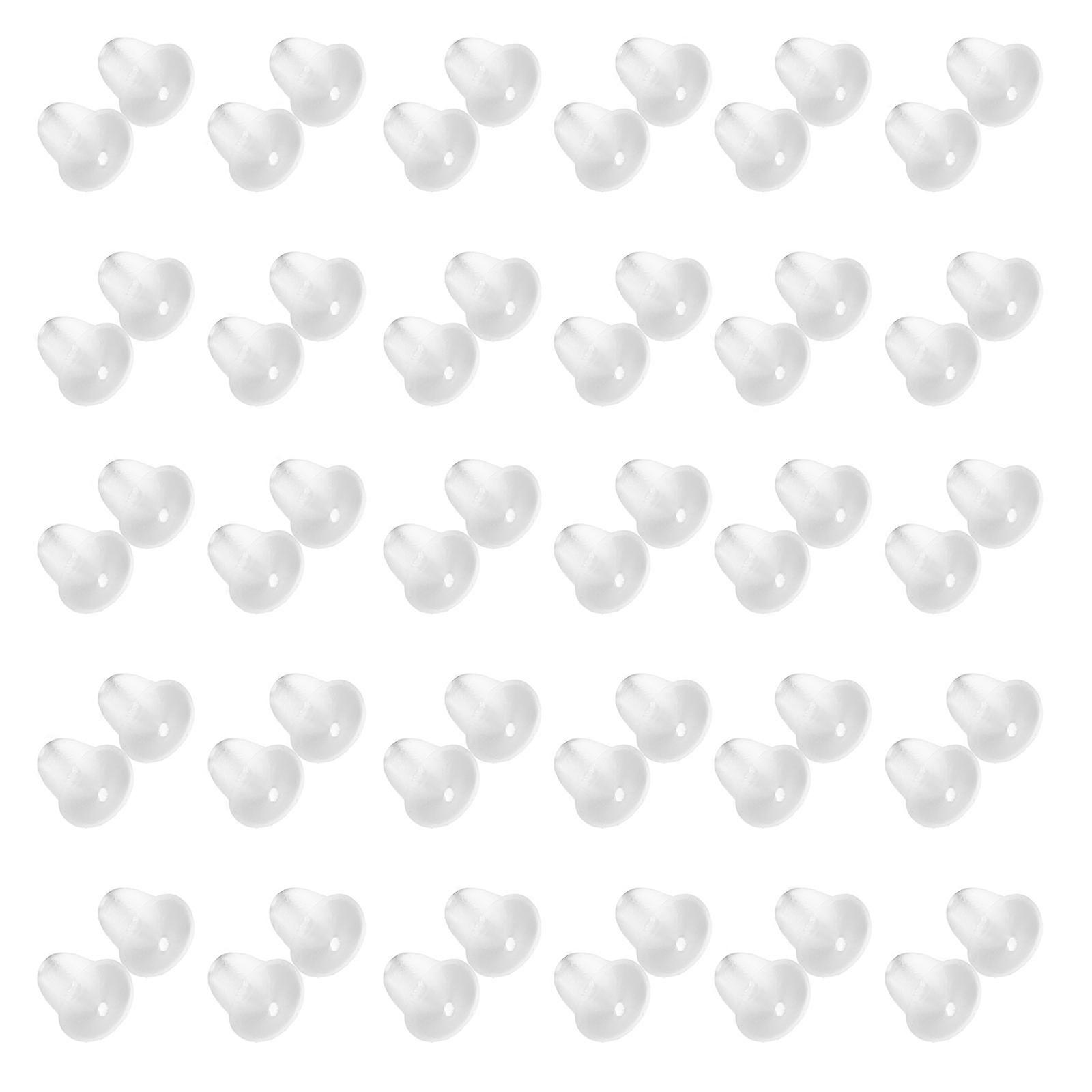 Soft Transparent Silicone Earplug Earring Backs Used for Earrings 100Pcs