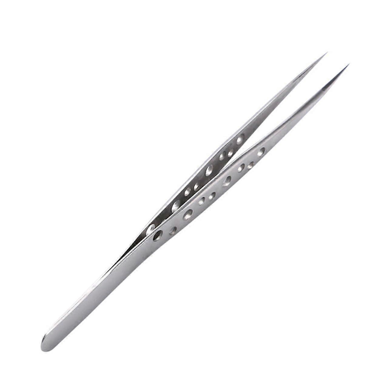 2PCS Precision Eyebrow Tweezers with Fine Point Tips AntiStatic Nonmagnetic for Nail Art
