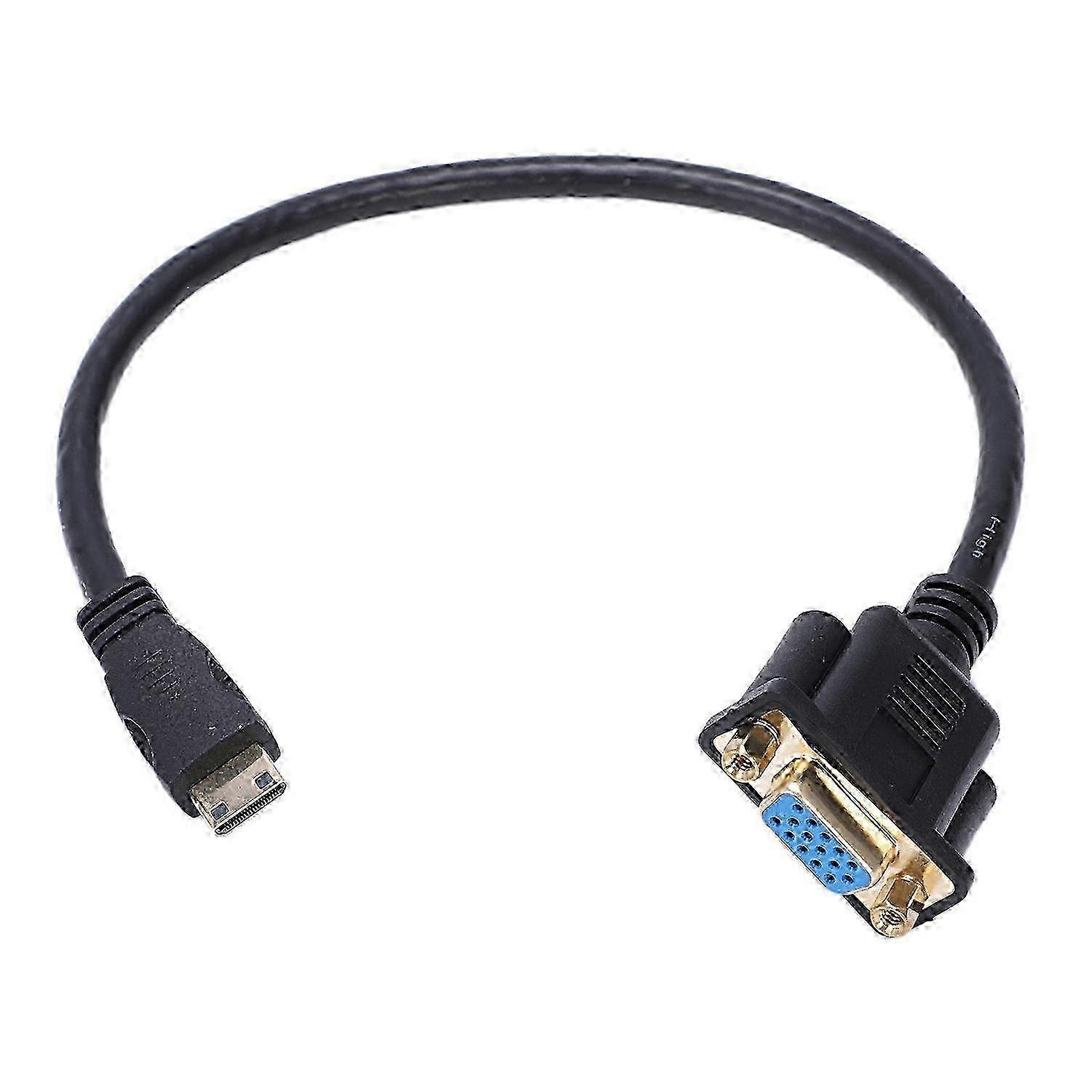 Mini HDMI to VGA Adapter for Presentations, 0.3M Cable Connector