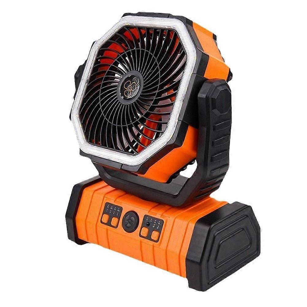 20000mAh Battery Fan Rechargeable with Hook&Bright LED Light Remote Control Timer Auto Oscillation