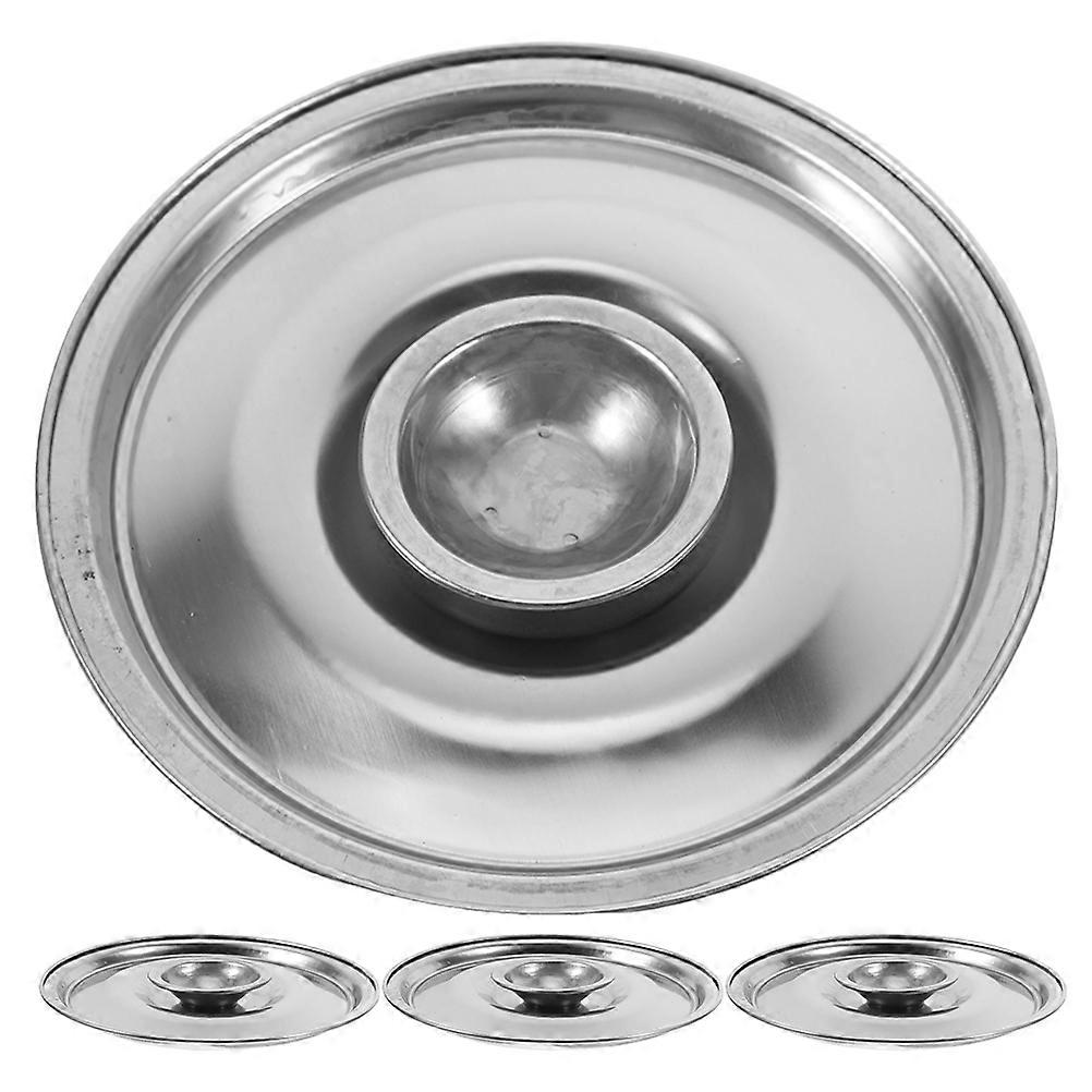 Silver Stainless Steel Pot Lids for Cooking Pot 4Pcs and Practical
