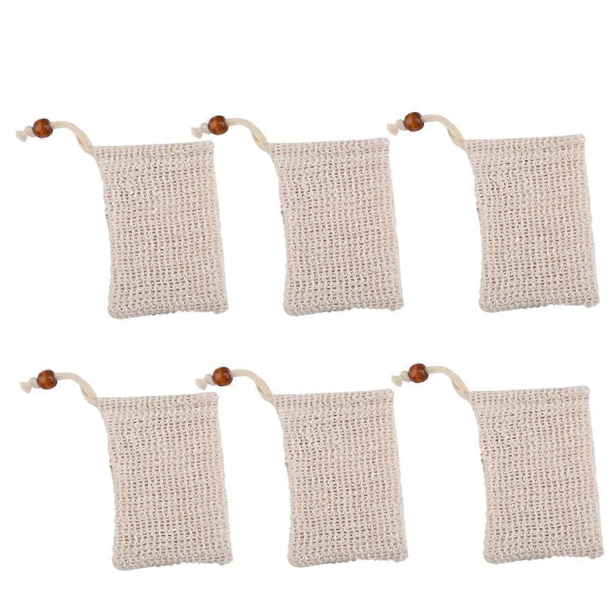 6pcs Foaming Soap Saver Bags for Shower, SkinFriendly Mesh Pouch with Rich Foaming and Quick Dry