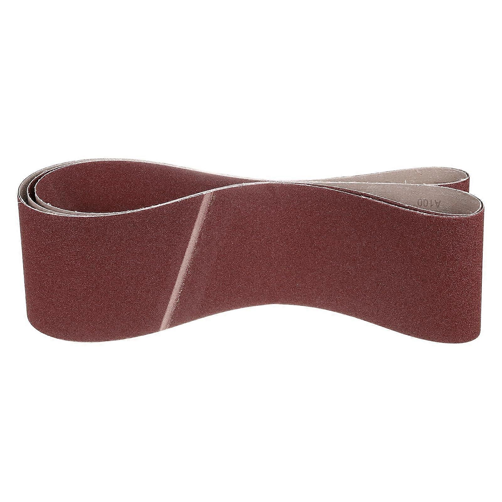 6x89 Inch 100 Grit Sanding Belts Set for Knife Sharpening, Metal Work and Rust Removal, 4 Pack