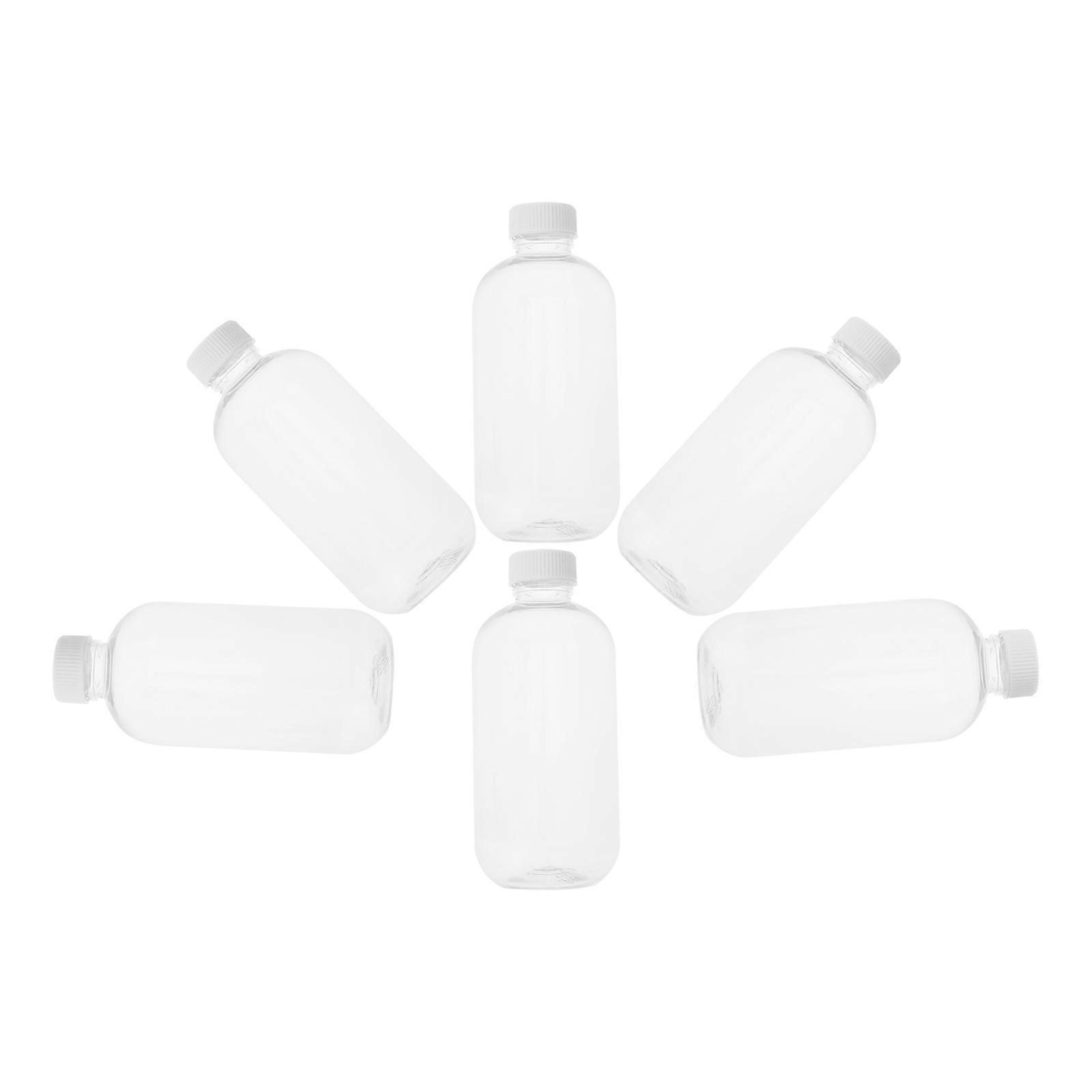 Refill Plastic Bottles Bead Subpackage Bottle for Storage 6Pcs Transparent