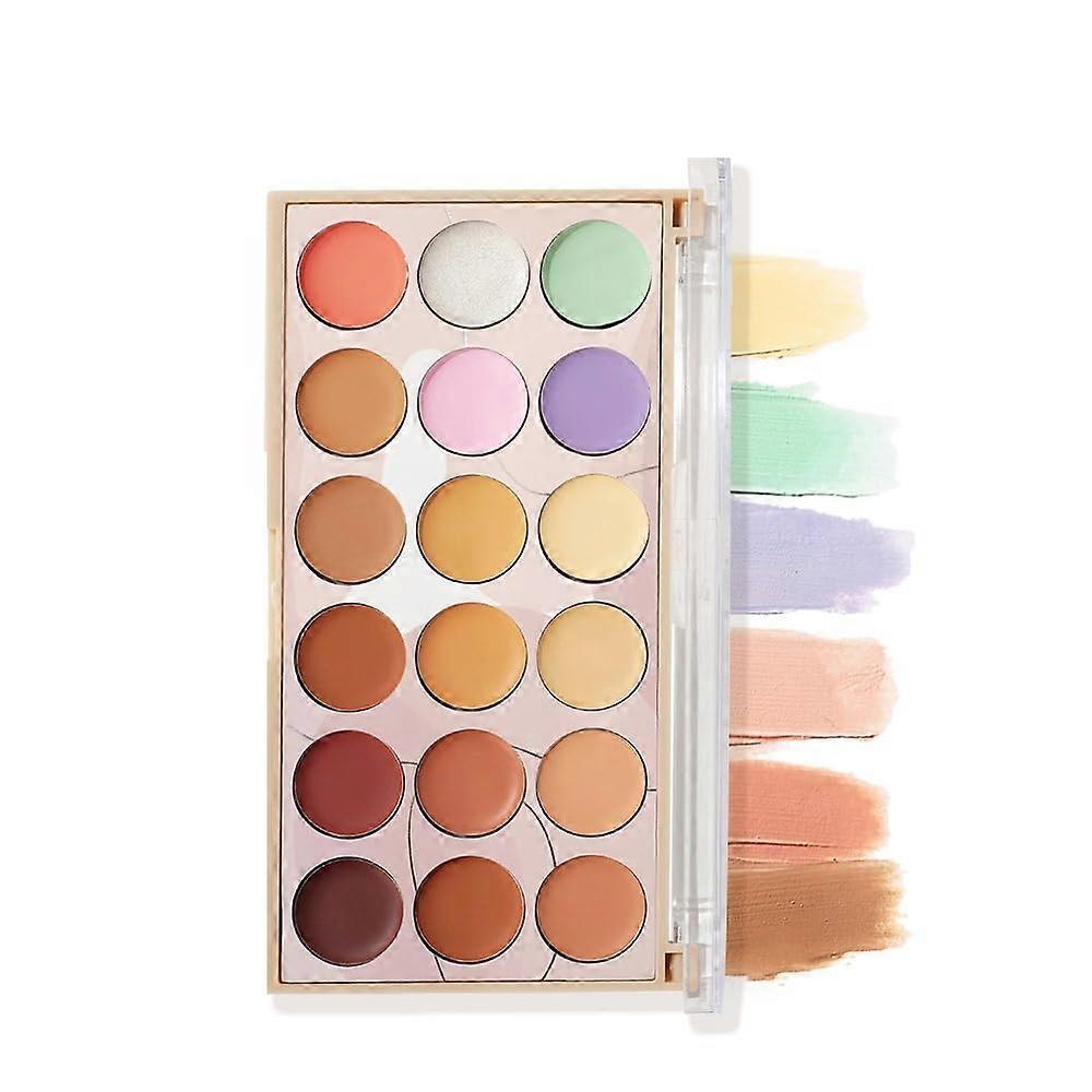 18 Color Concealer Palette with Full Coverage Cream Formula, Moisturizing Professional Makeup