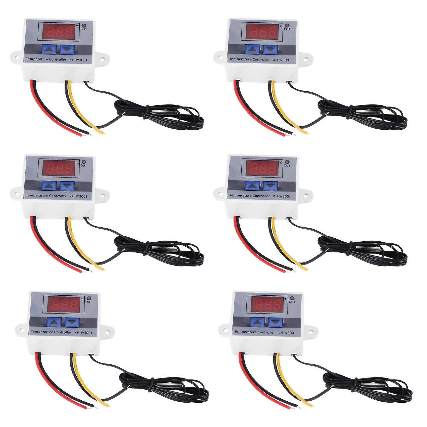 6X 220V Digital LED Temperature Controller 10A Thermostat Control Switch Probe 