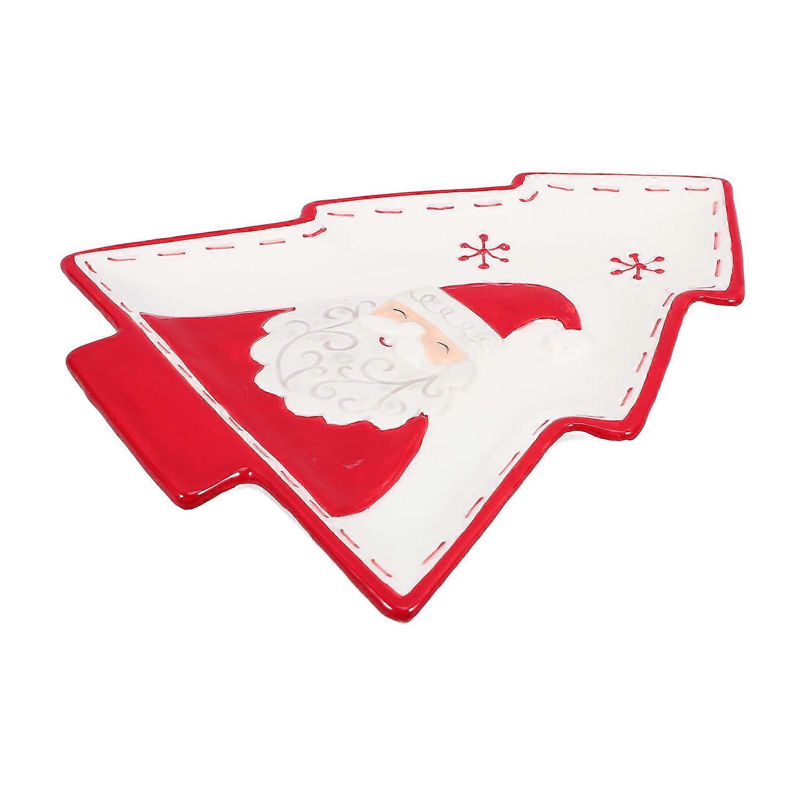 Tree Shape Plate Ceramic Snack Tray Western Style 22.30X19.60X2.50CM Serving Snacks 1Set