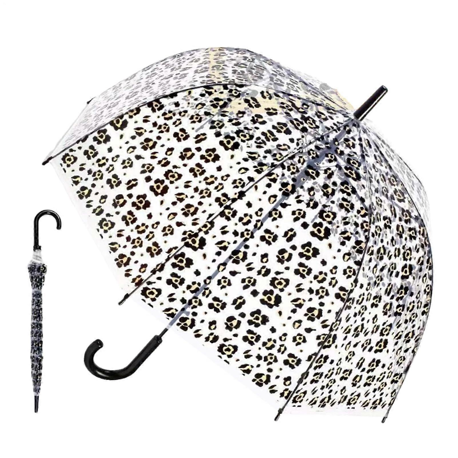 Clear Bubble Umbrella with Automatic Open, Windproof Dome Canopy for Wedding and Travel