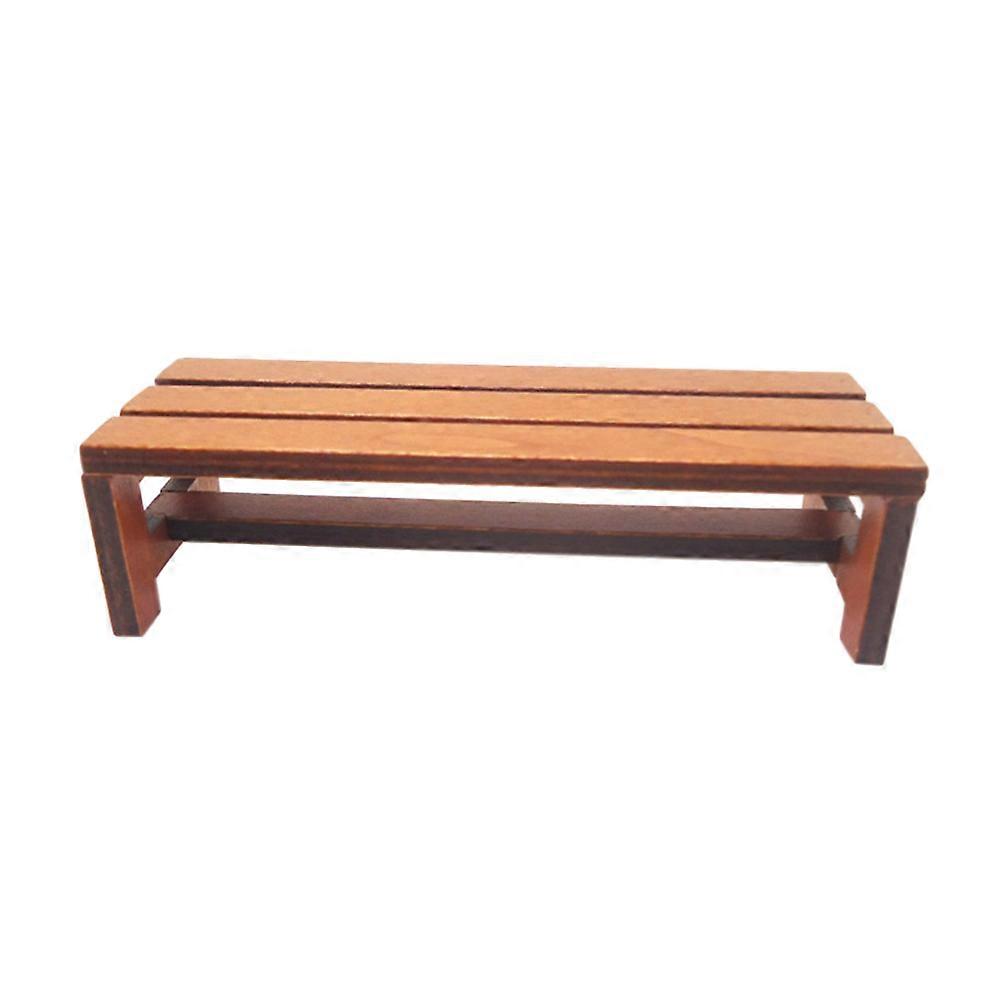 Miniature Bench Wooden Bench Model for Decoration