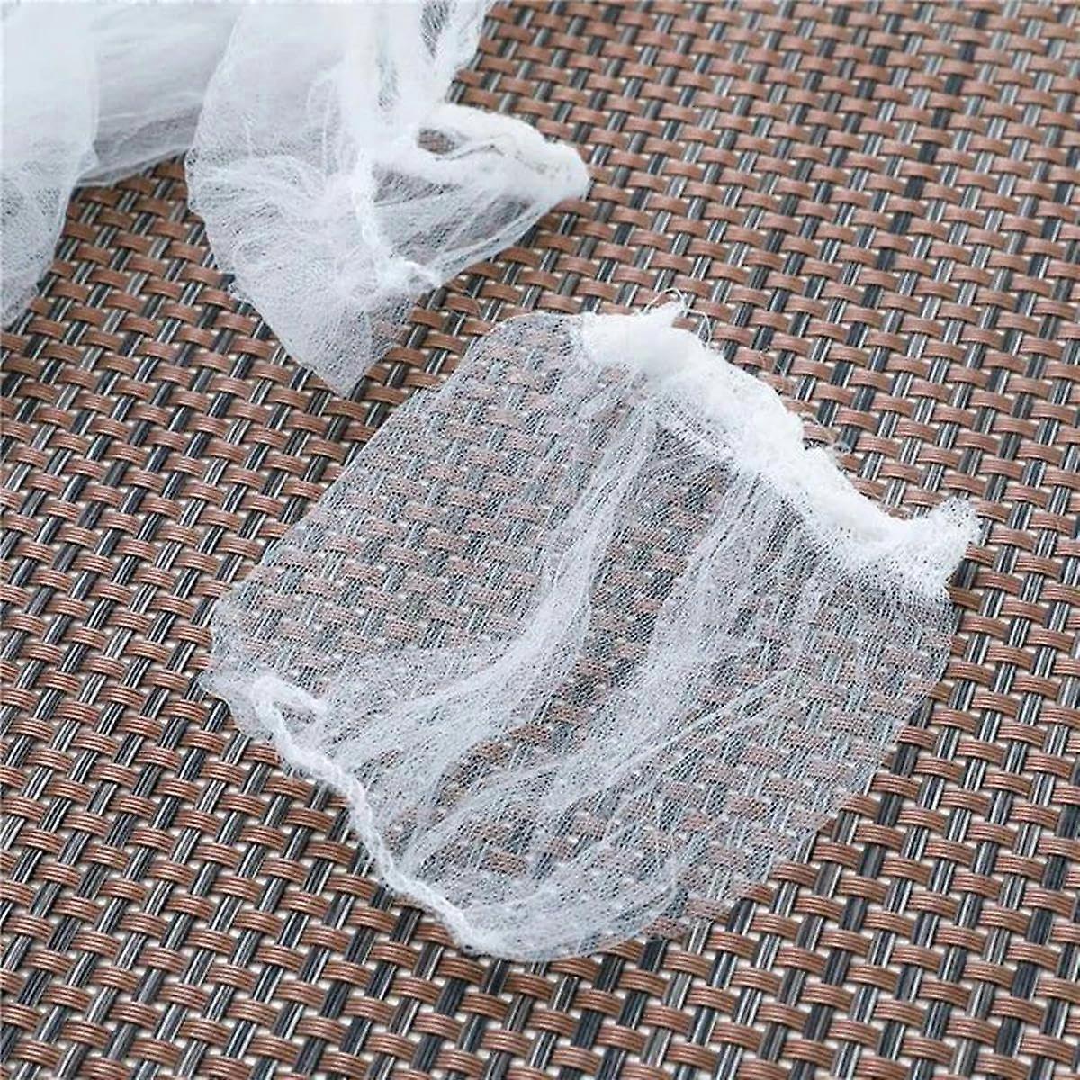 100PCS Kitchen Sink Strainer Bags Disposable AntiClogging Drawstring Mesh Filters White