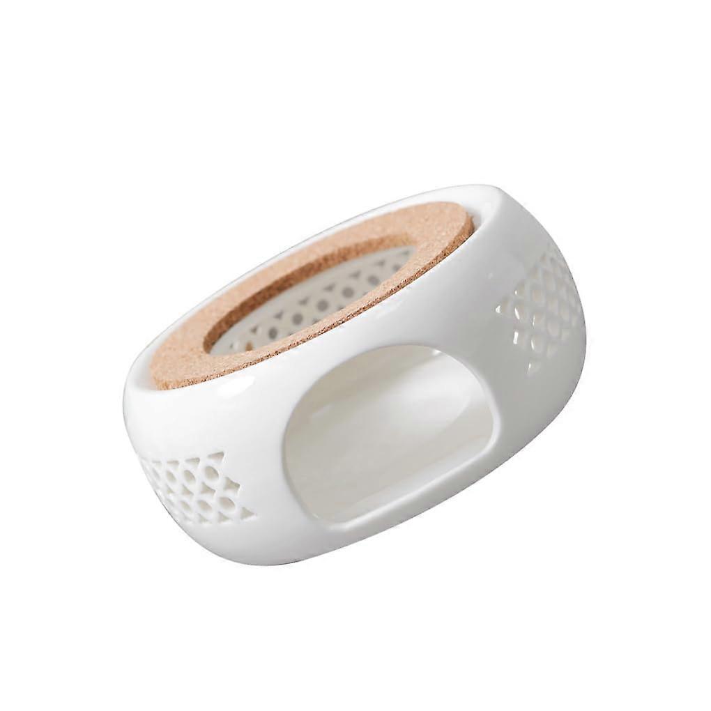 Teapot Warmer Base Ceramic Stand Keeps Drinks Warm for Tea and Coffee Home Office Gift