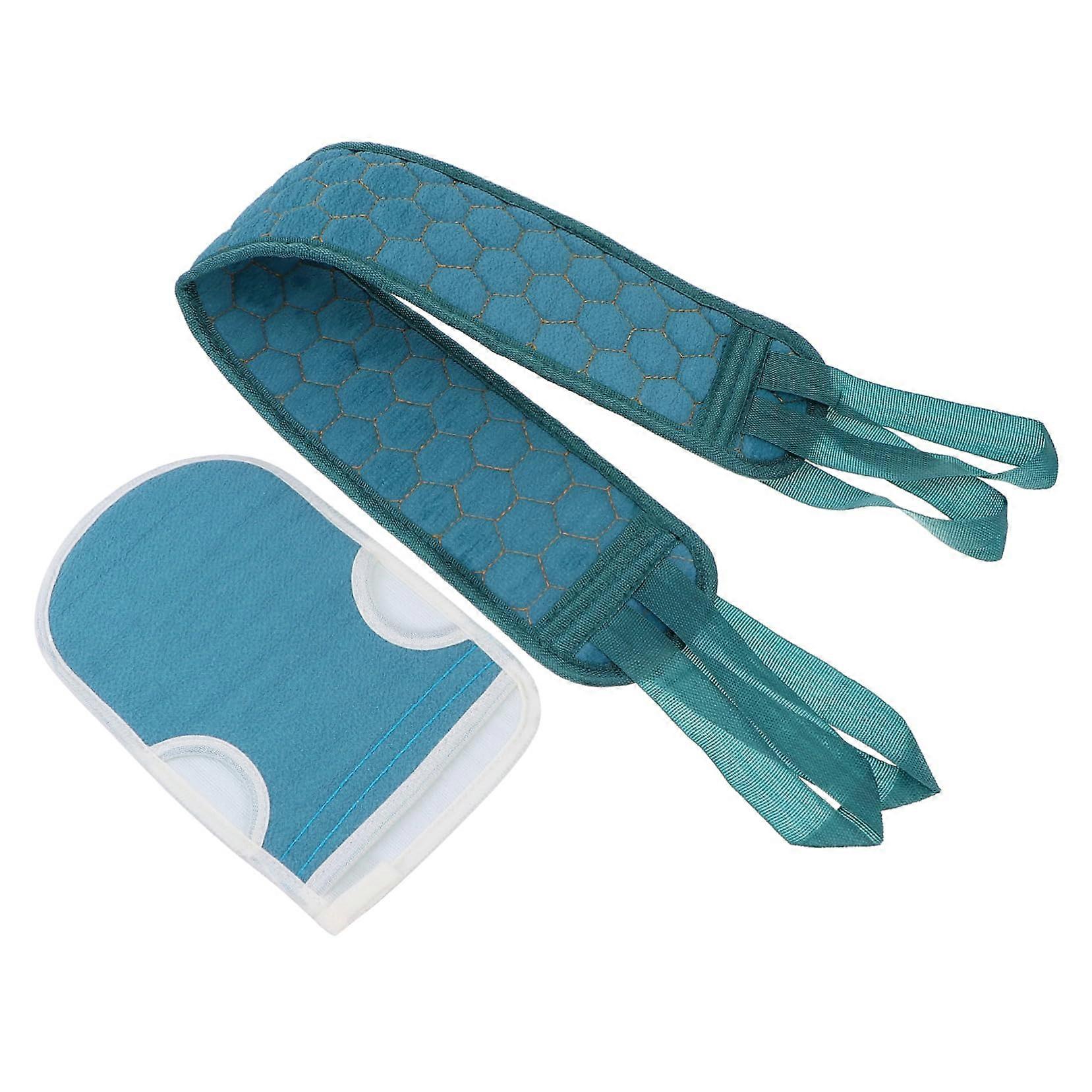 Back Scrubber and Bath Towel Set with Extra Long Strap, QuickDry Fabric, Deep Exfoliation Gloves