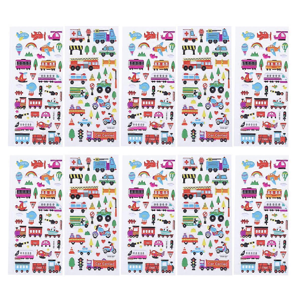 Traffic Bubble Stickers Car Stickers for Kids 20 Sheets Assorted