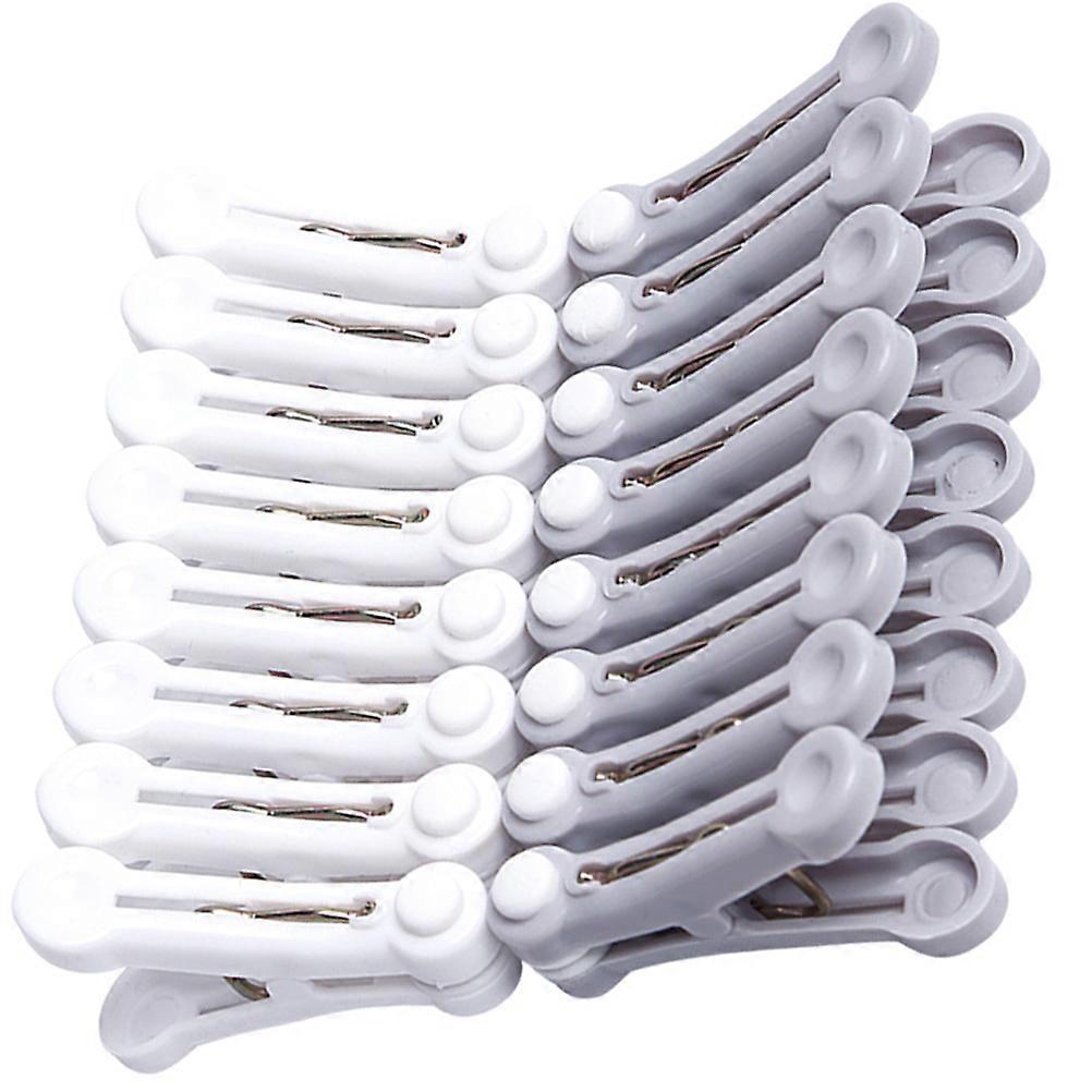 32pcs Assorted Color Windproof Quilt Clips Household Clothes Drying Clothespins for Clothes Use