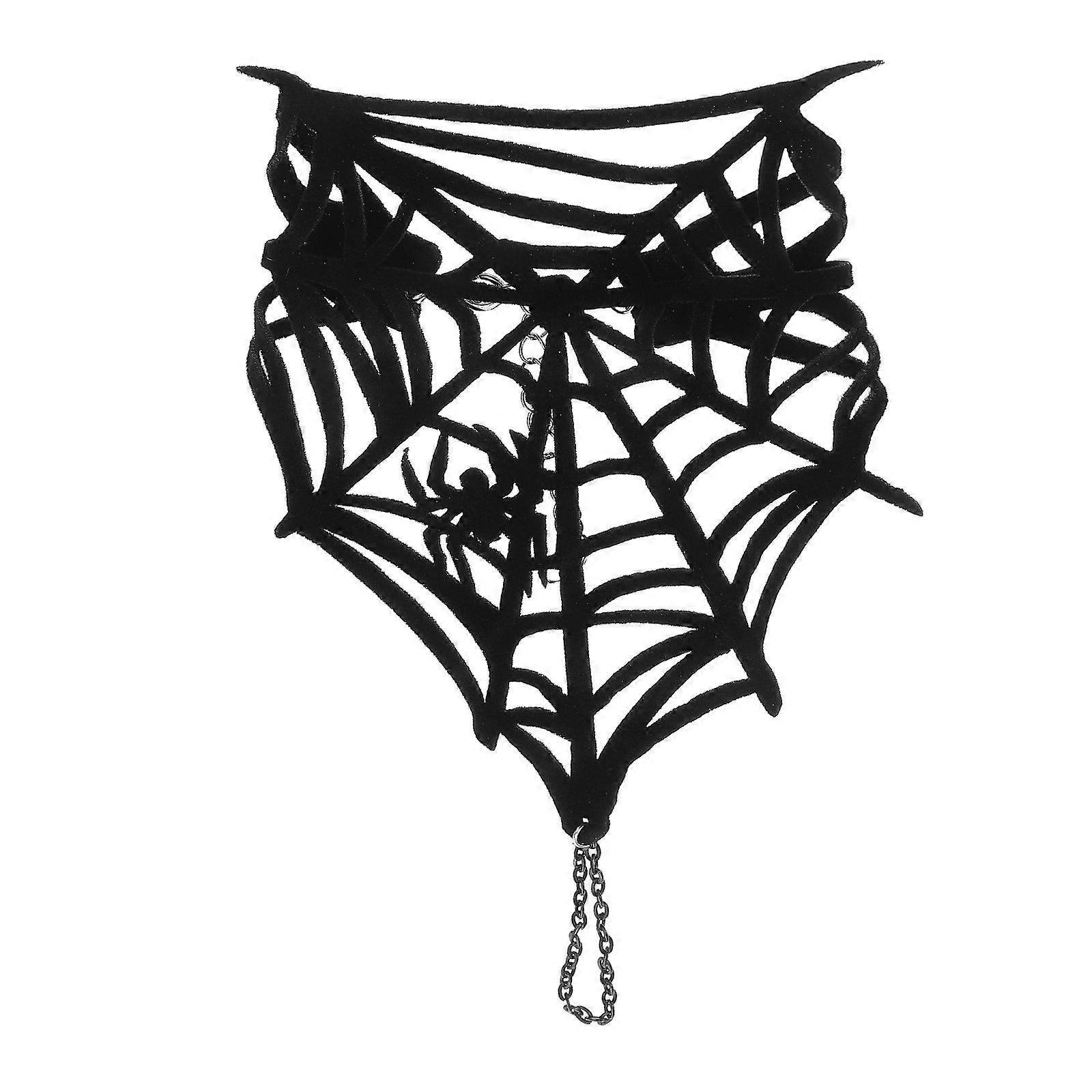 Spider Web Fingerless Glove for Halloween Party with