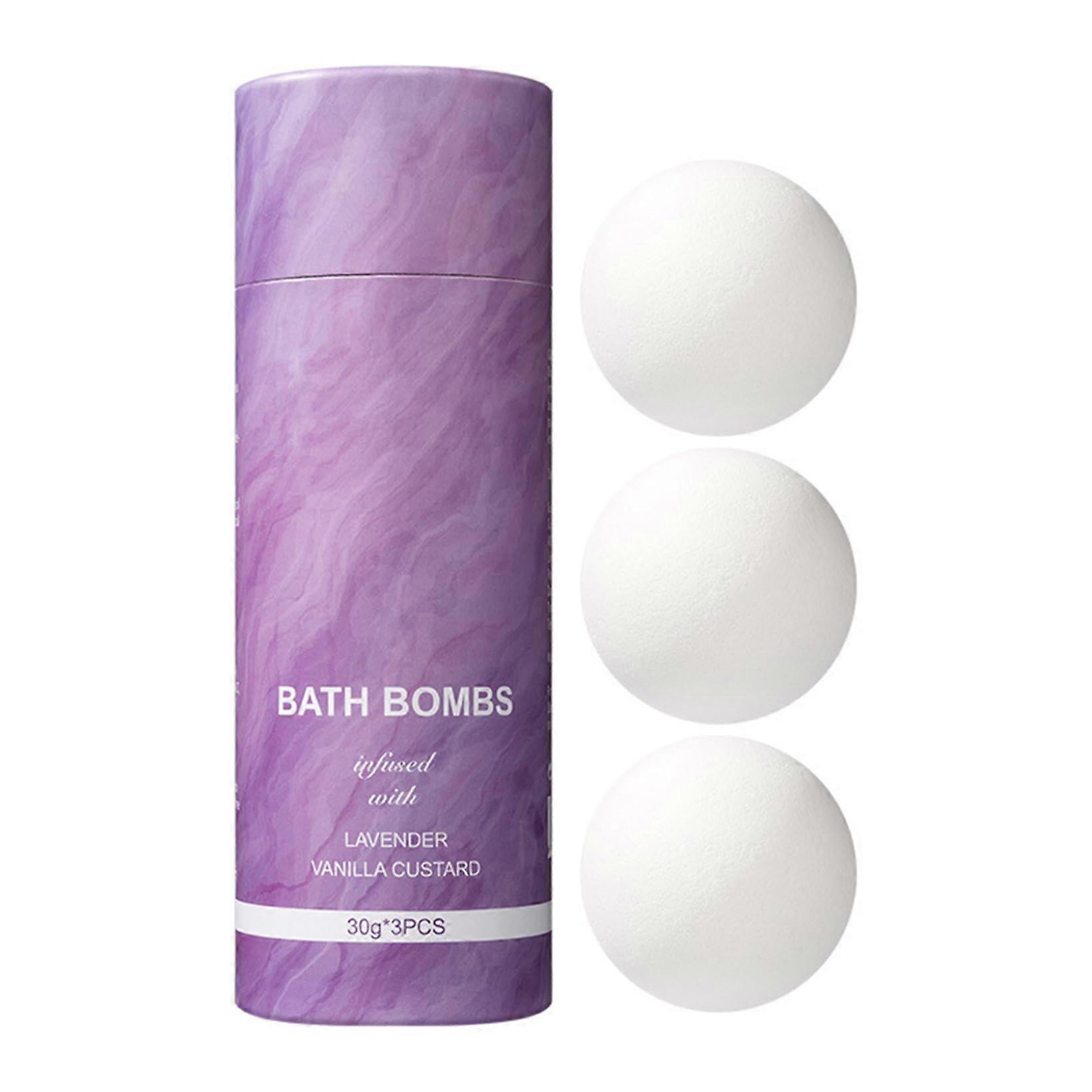 Lavender Vanilla Bath Bombs Gift Set with Oatmeal Extract for Moisturizing Sensitive Skin