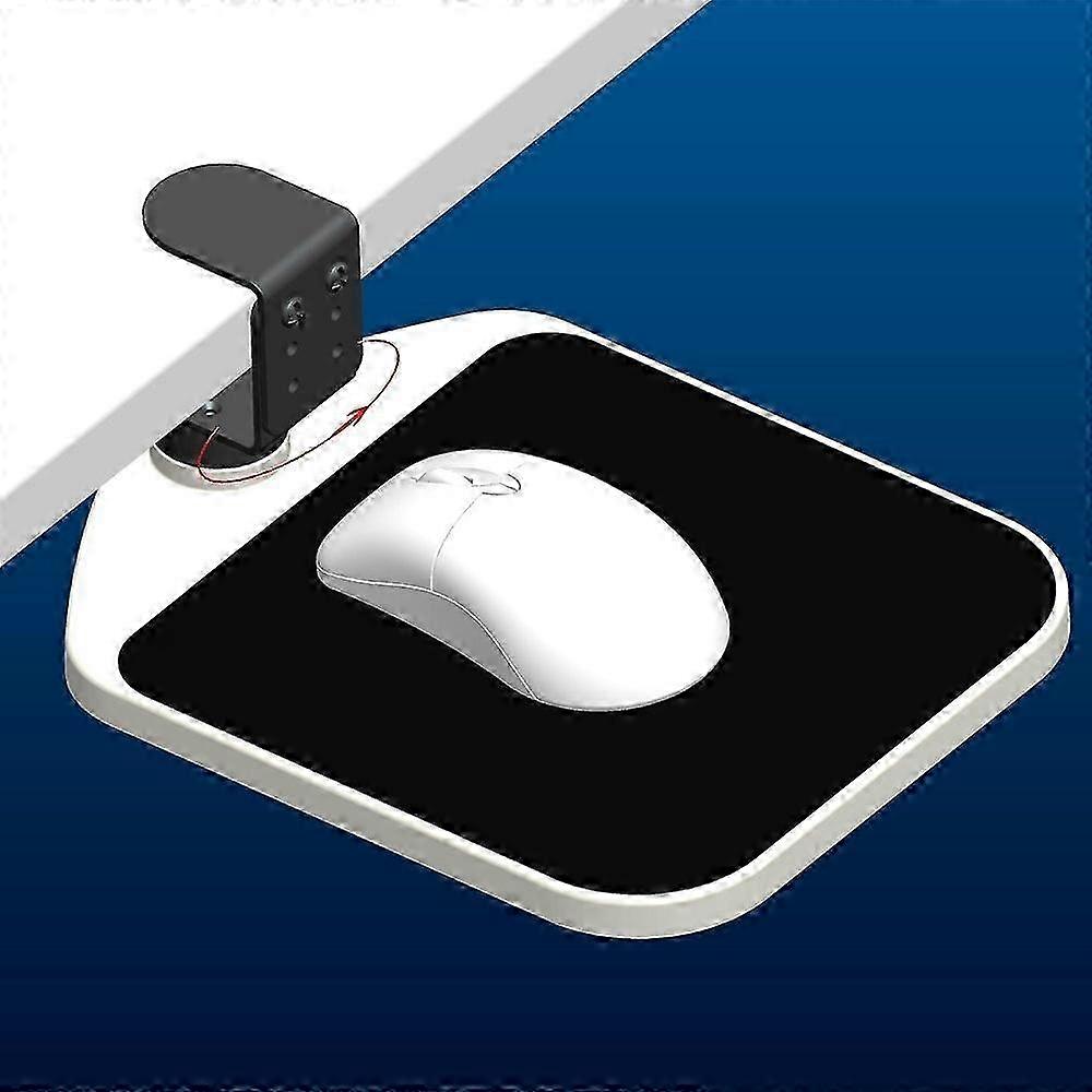 Rotating Ergonomic Mouse Pad Platform Under Desk Ergonomic Wrist (white)
