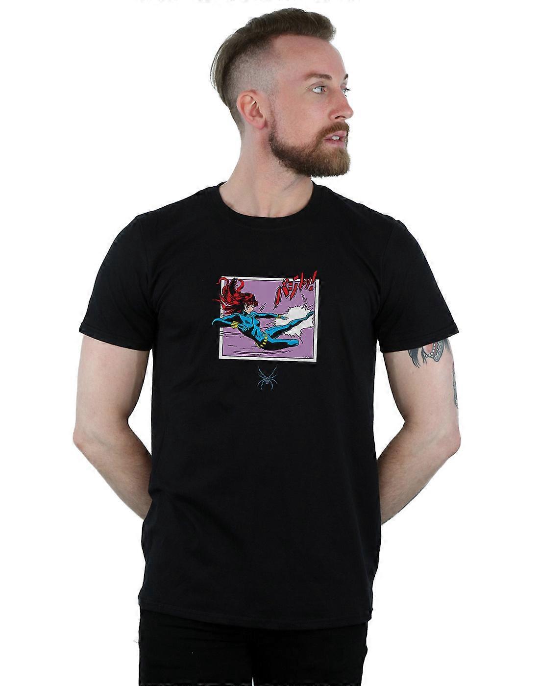 Marvel Comics Men's Black Widow Kick Frame T-Shirt
