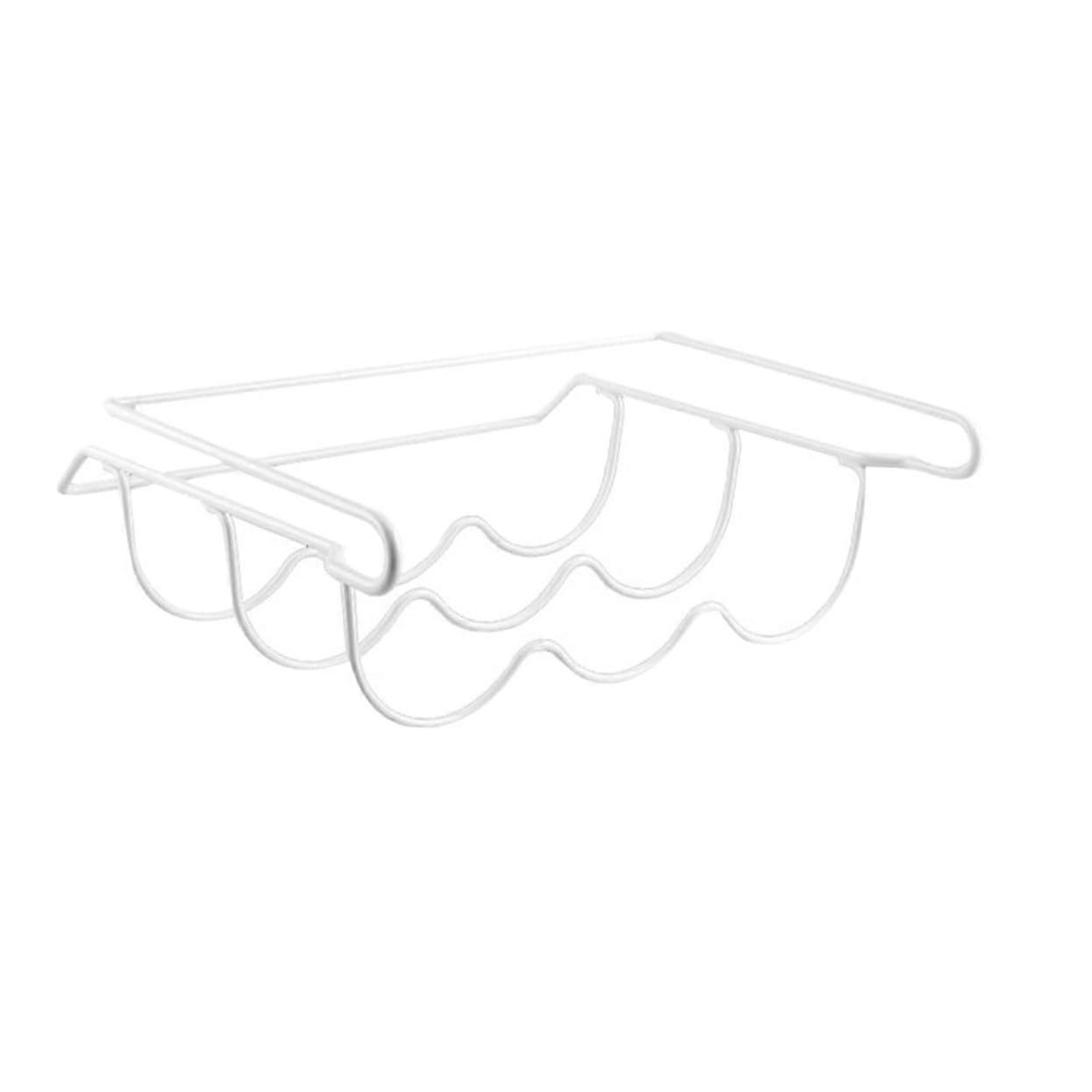 Fridge Bottle Organizer Under Shelf Wine Rack SpaceSaving Sturdy Iron Holder for Kitchen Refrigerator