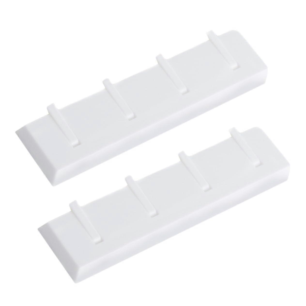 2PCS Foldable Wall Mounted Adhesive Hooks No Drill Waterproof Space Saving Towel and Clothes Holder White